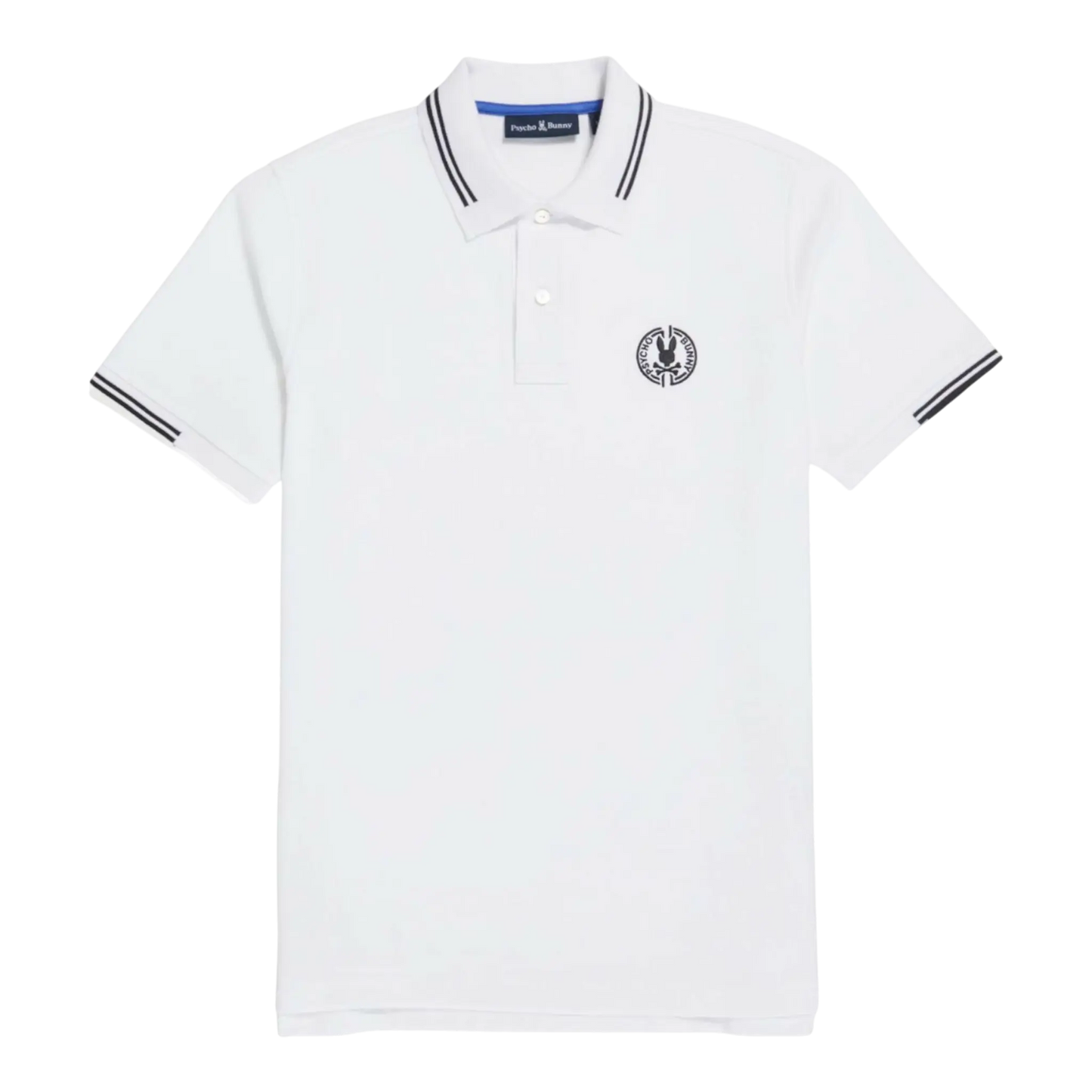 Psycho Bunny Santa Fe Pique Men Polo Shirt White