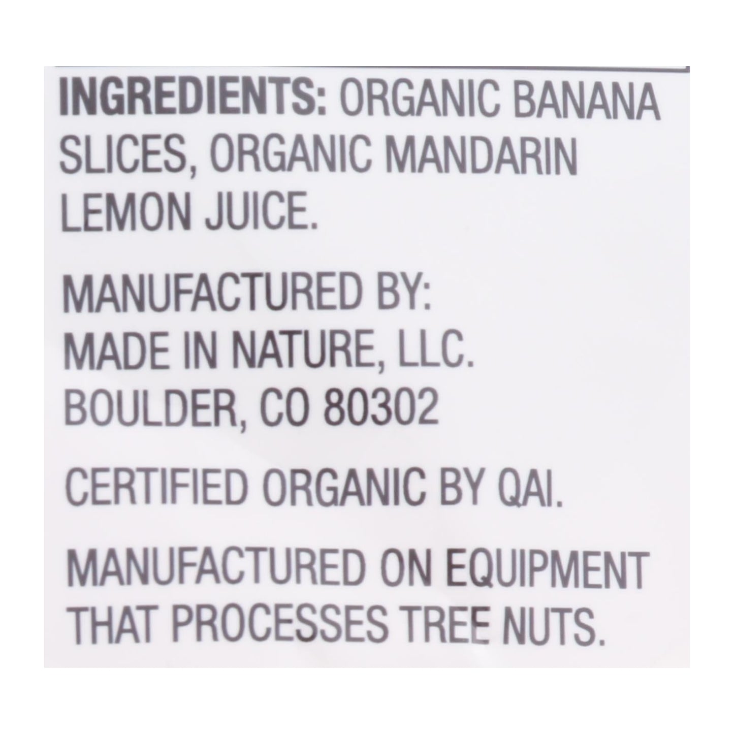 Made In Nature - Banana Dried, 12 Oz (Pack of 6)
