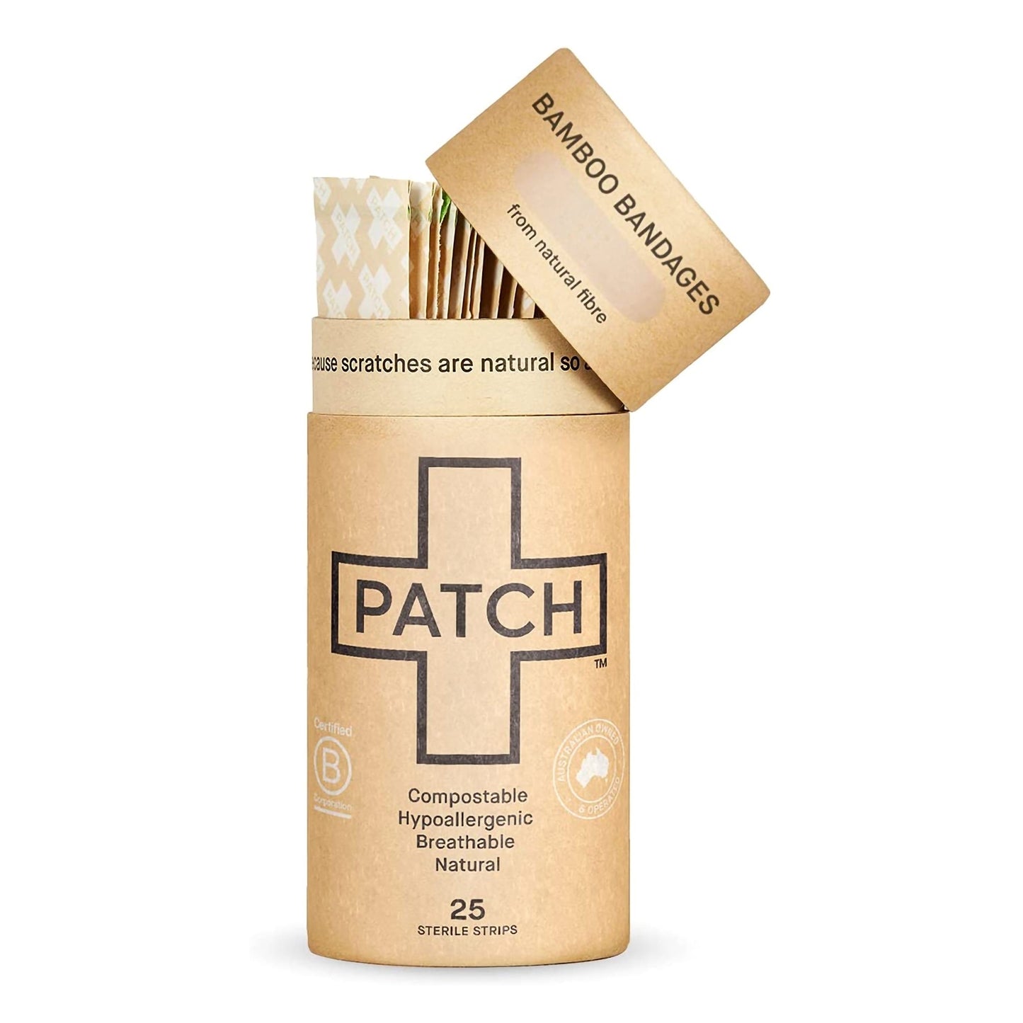 Patch Natural Bamboo Bandages 25 Ct. - Case of 3