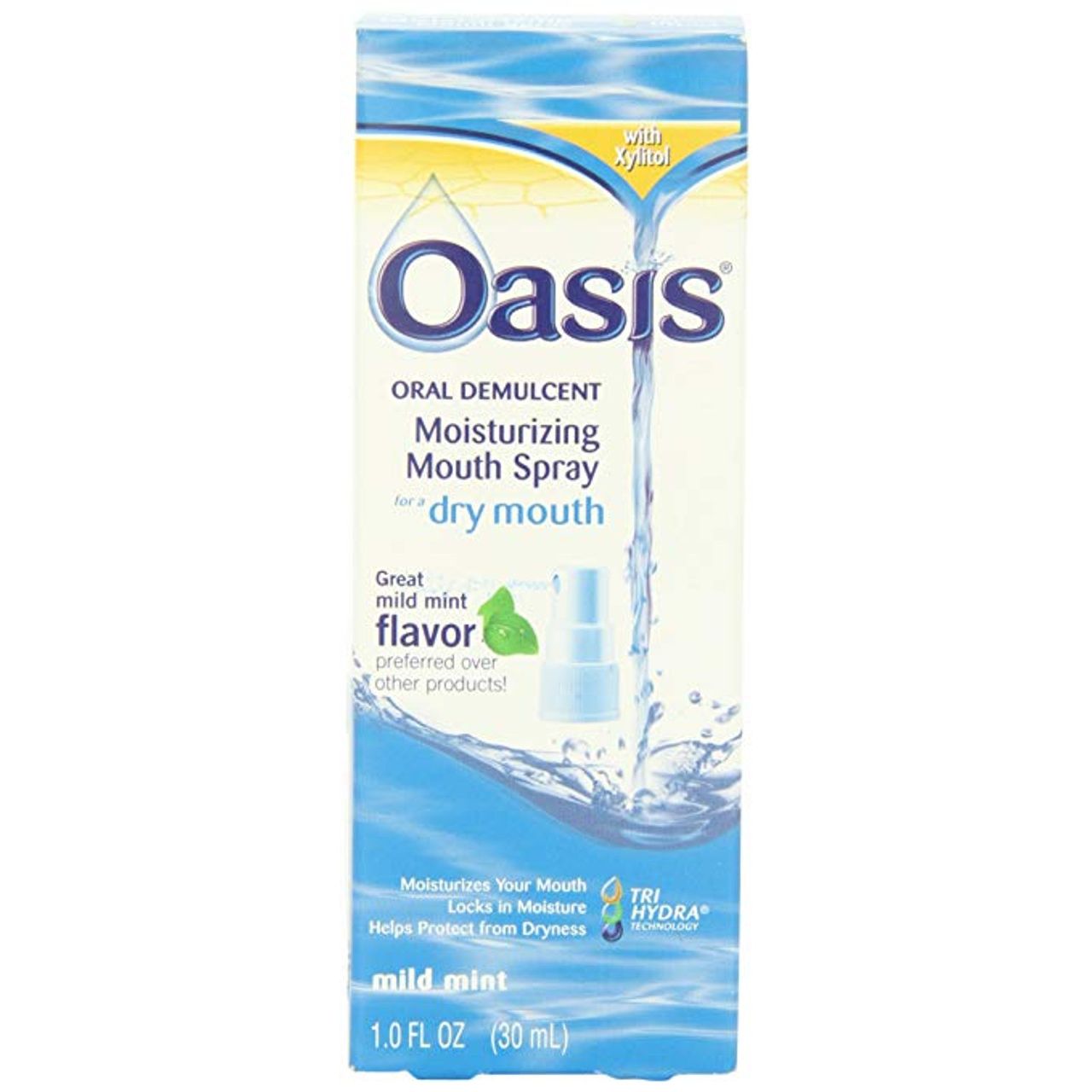 Oasis Moisturizing Mouth Spray, Mild Mint, 1 Oz