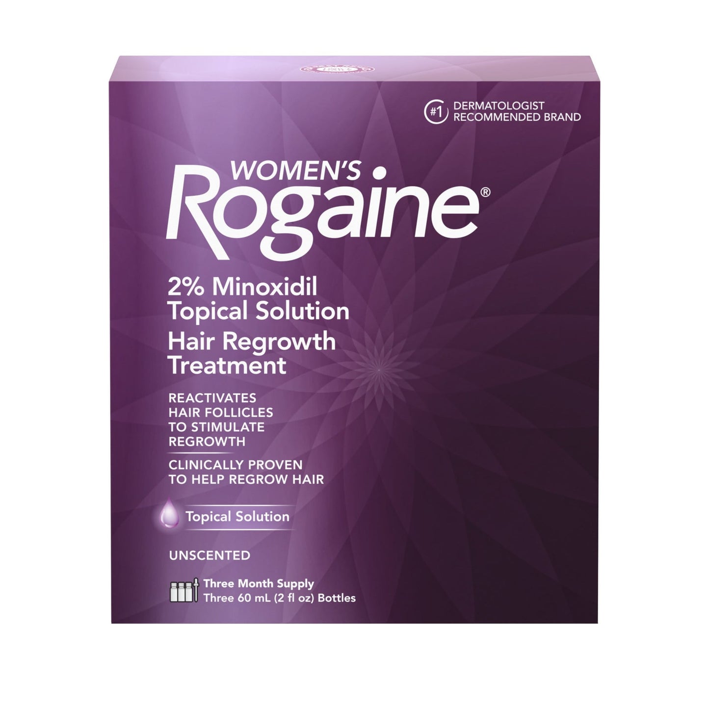 Rogaine Women's Unscented Hair Regrowth Treatment 3 Ea Box