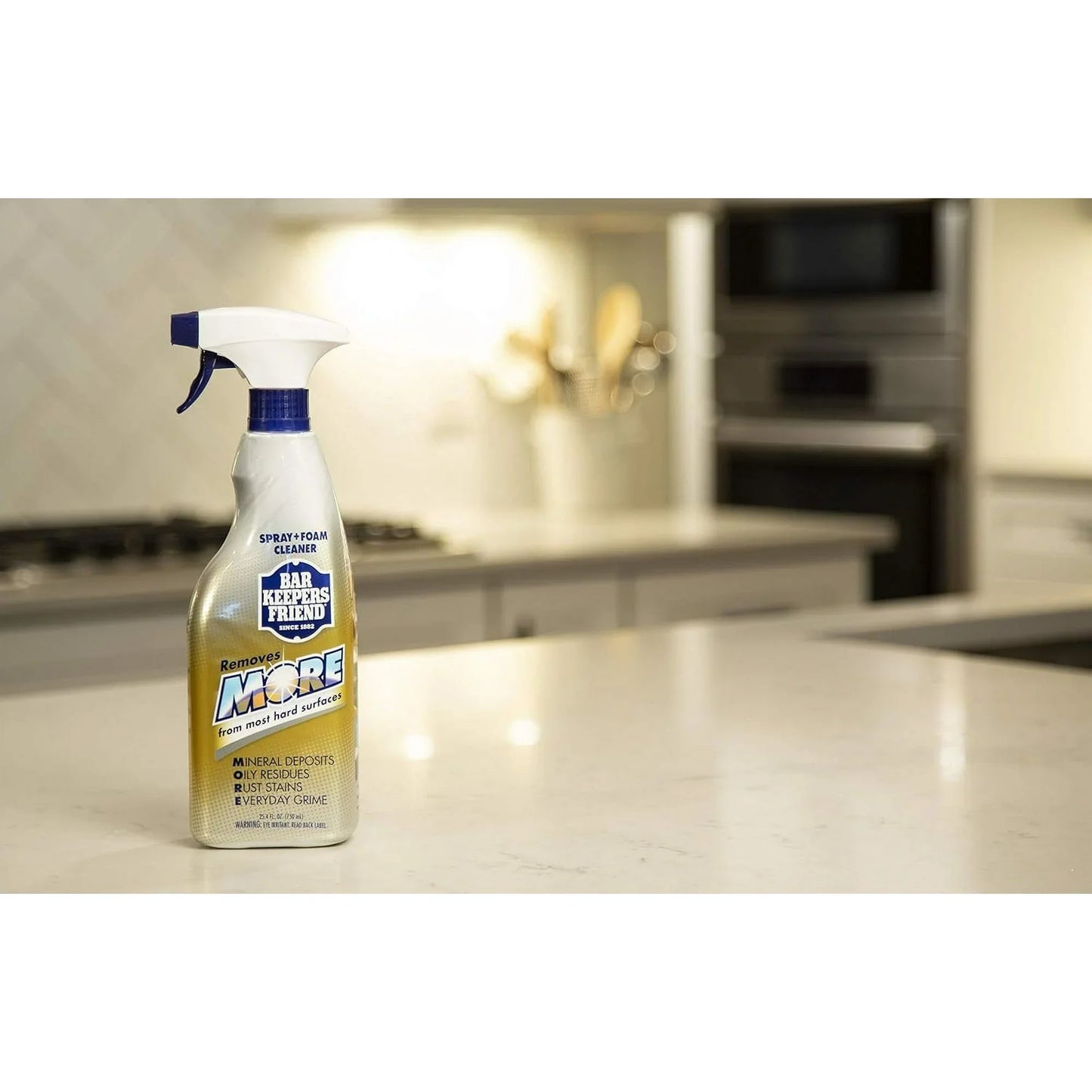 Bar Keepers Friend Spray & Foam Multi-Surface Cleaner MORE, 25.4 fl oz, Pack of 6
