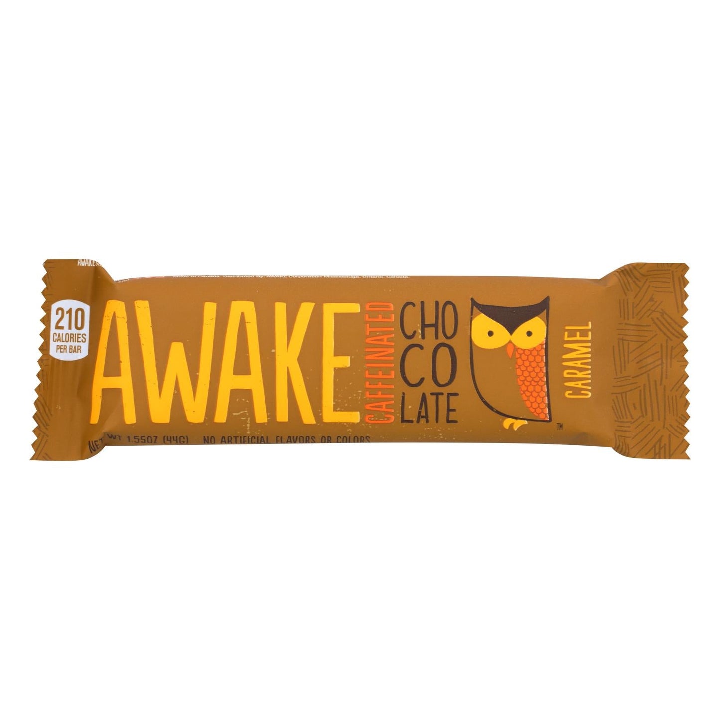 Awake Chocolate Caffeine Caramel Chocolate Bar - 1.55 Oz. (Pack of 12)