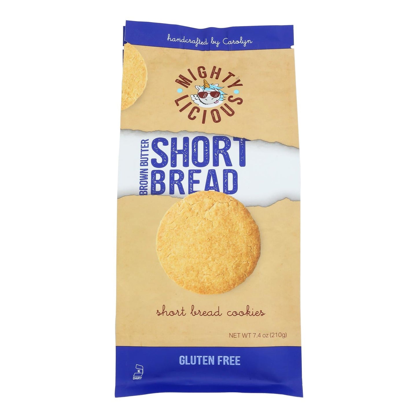 Mighty Monkey Brown Butter Shortbread Cookies, Case of 6 - 7.4 Ounce Packets
