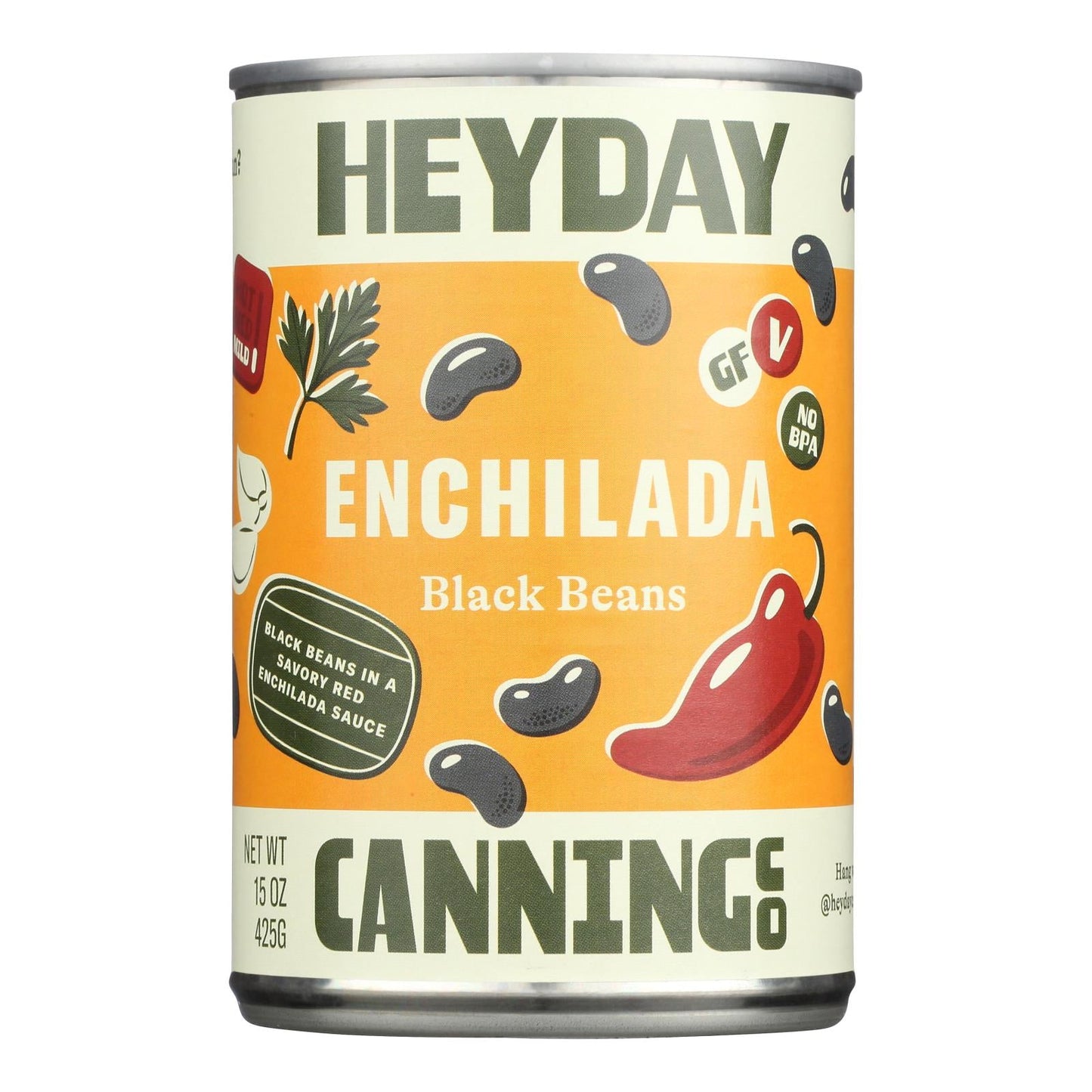 Heyday Canning Company Black Enchilada Mild Beans - 15 oz, Case of 6