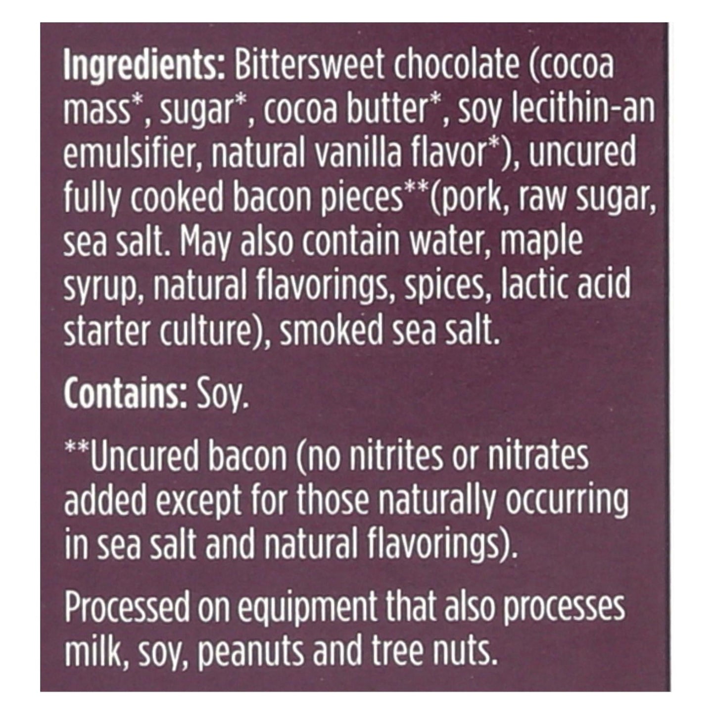 Vosges Haut-Chocolat 62% Cacao Uncured Bacon - Mo's Dark (Pack of 12) 3 Oz
