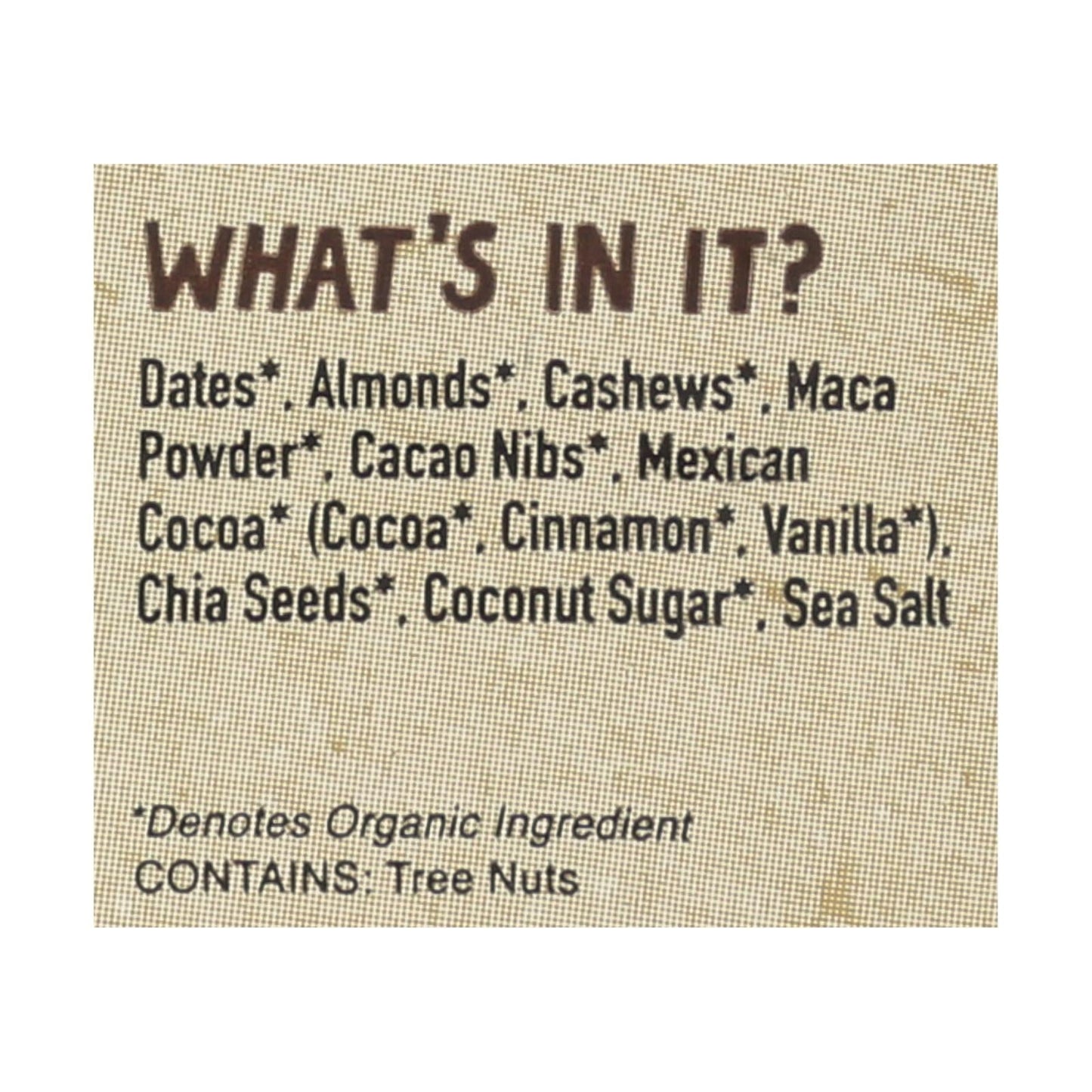 Bearded Brothers - Energy Bar - Mega Maca Chocolate - Case Of 12 - 1.52 Oz.