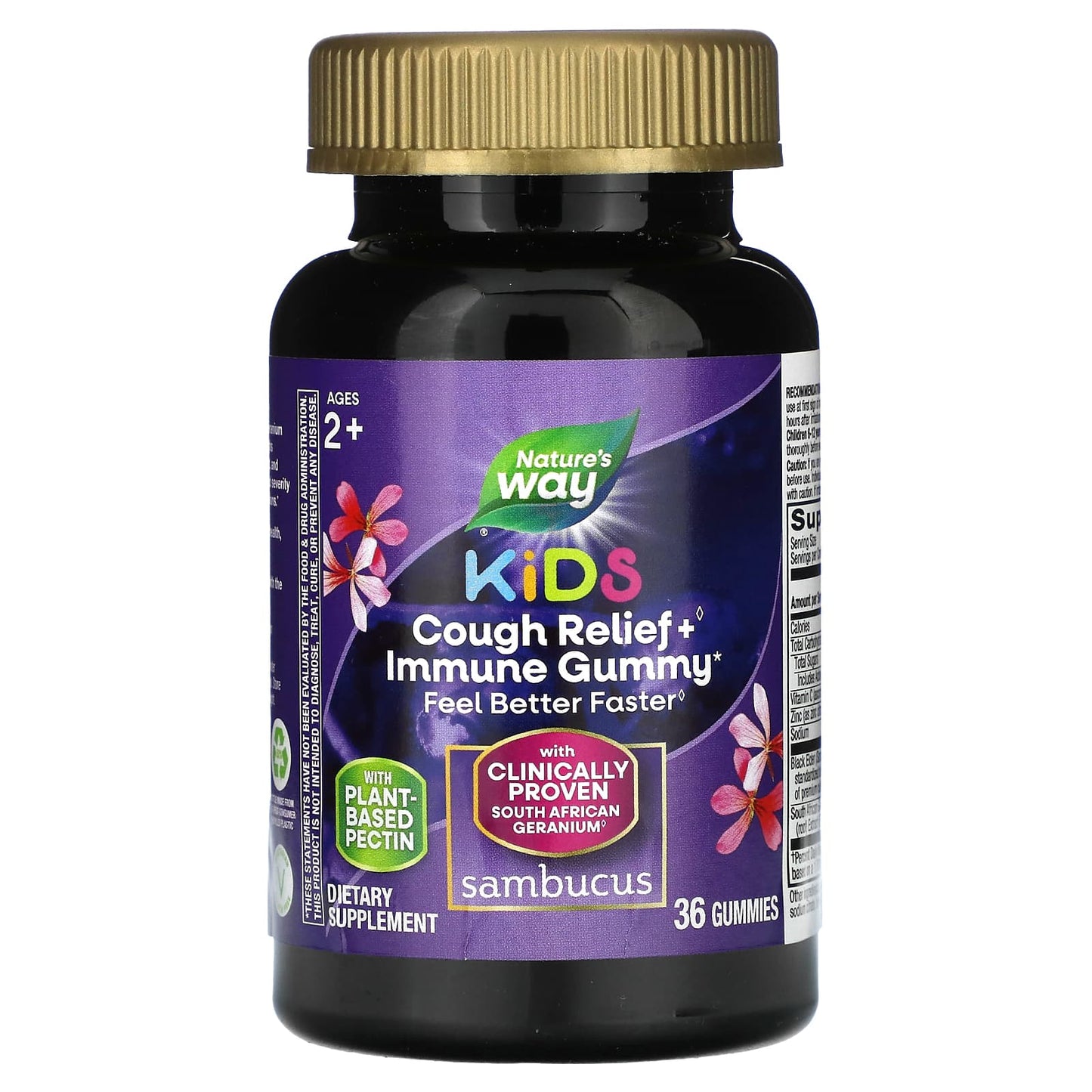 Nature's Way Cough Relief + Immune - Kids / Ages 2+ (Gummies) Sambucus