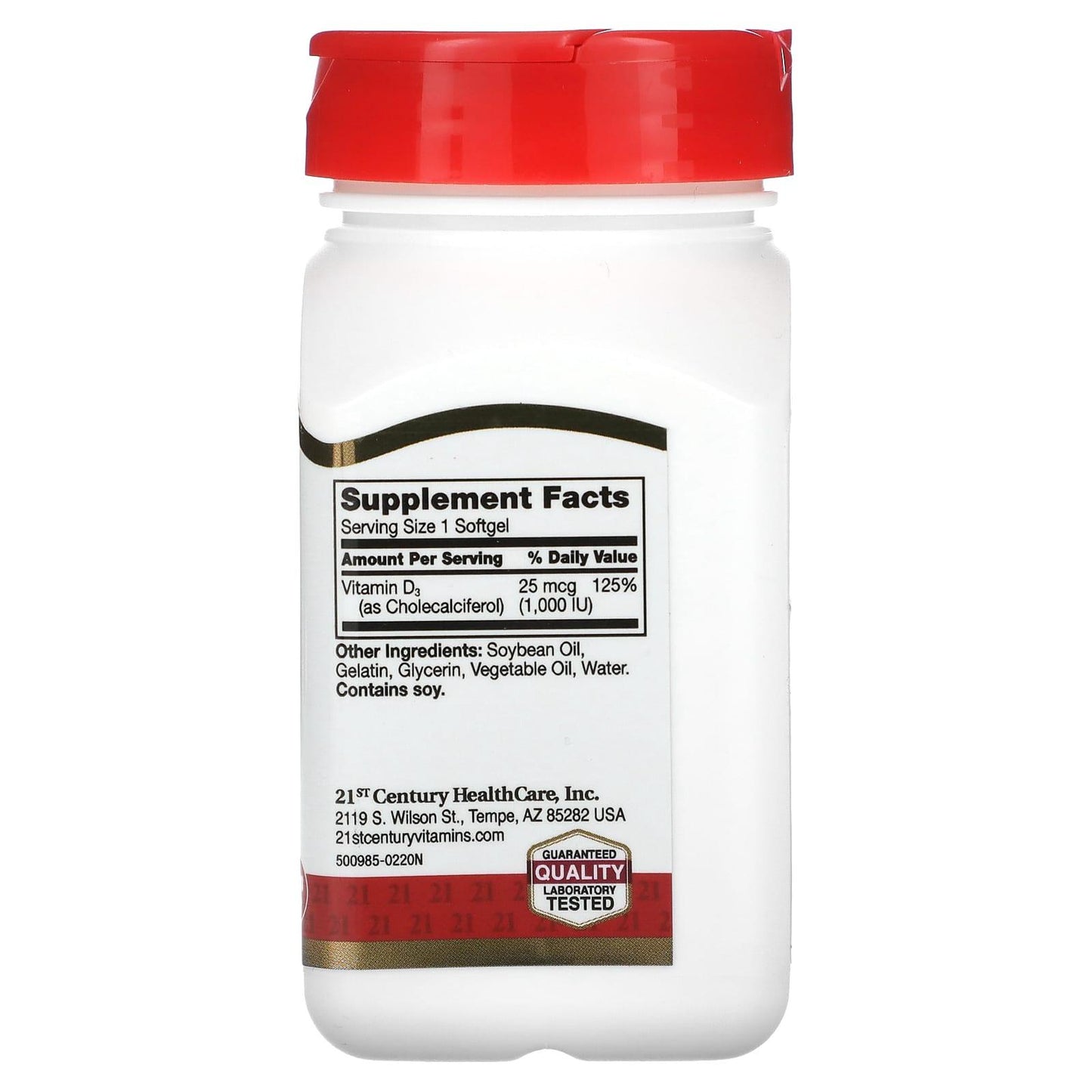 21st Century Vitamin D3-1000 250Ct