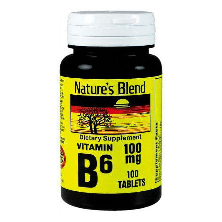 Nature's Blend® Vitamin B6 – 100 mg Energy & Nerve Support (Tablets)