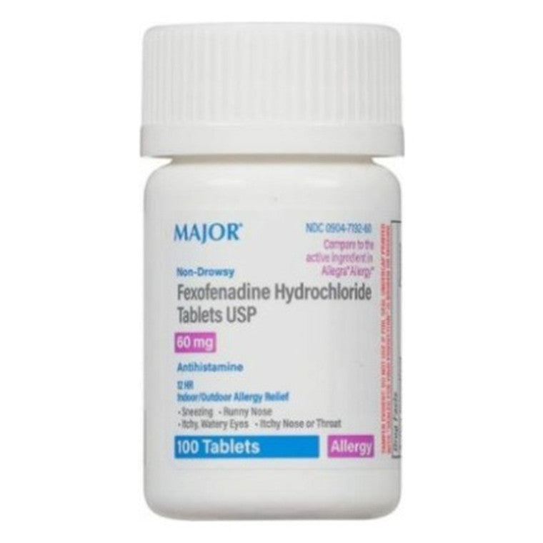 Major Pharma Fexofenadine Hydrochloride – 12-Hour Allergy Relief (60 mg)