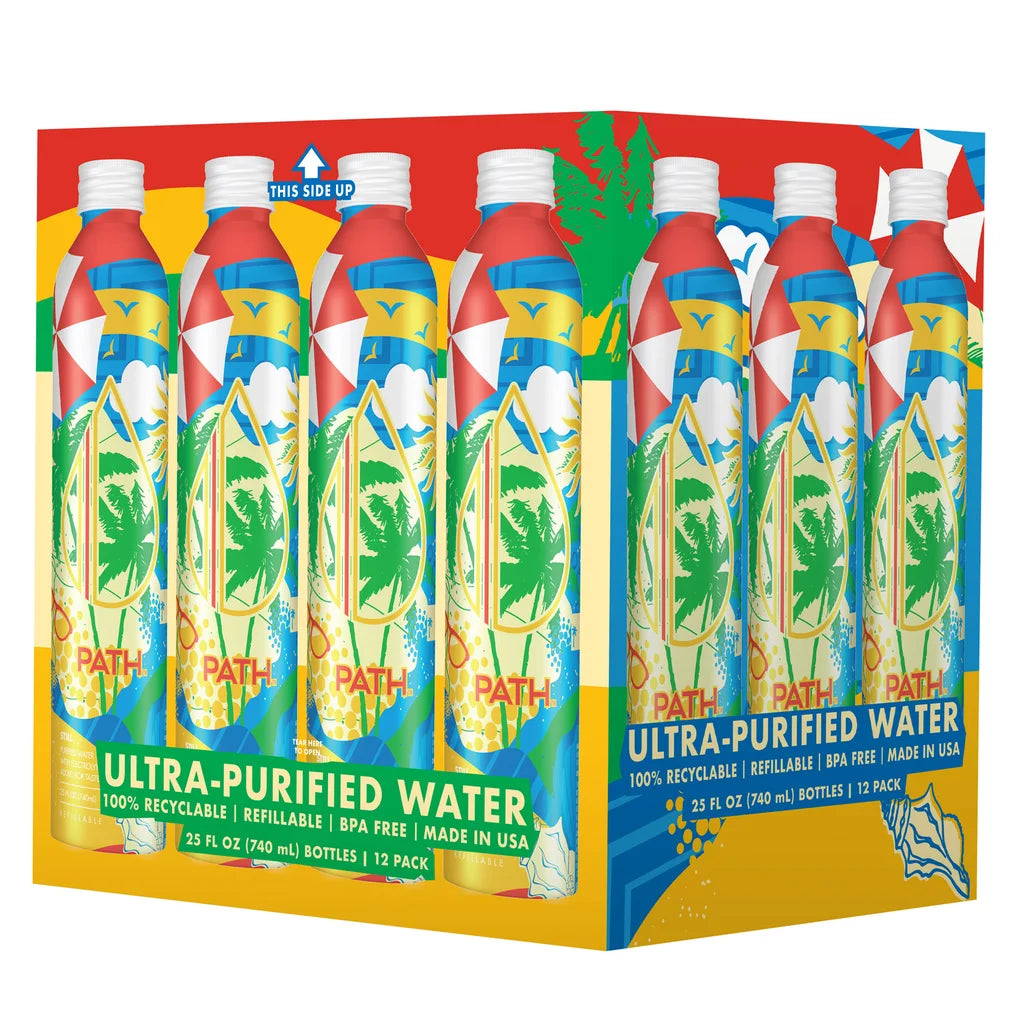 Pathwater - Still Purified Water, 25 fl oz (Pack of 12) - Eco-Friendly Bottled Water