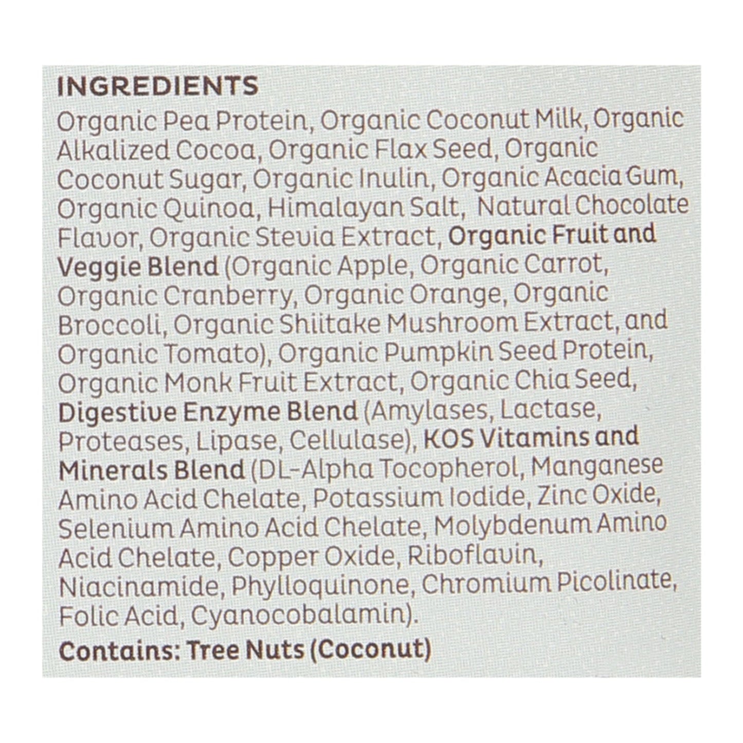 Kos Protein Powder Chocolate 1.37 Oz - Pack of 12