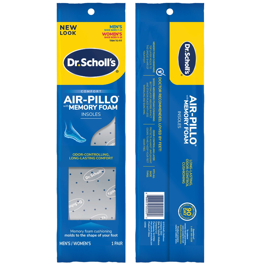 Dr. Scholl's Comfort Double Air-Pillo Insoles 1 Ea Bag