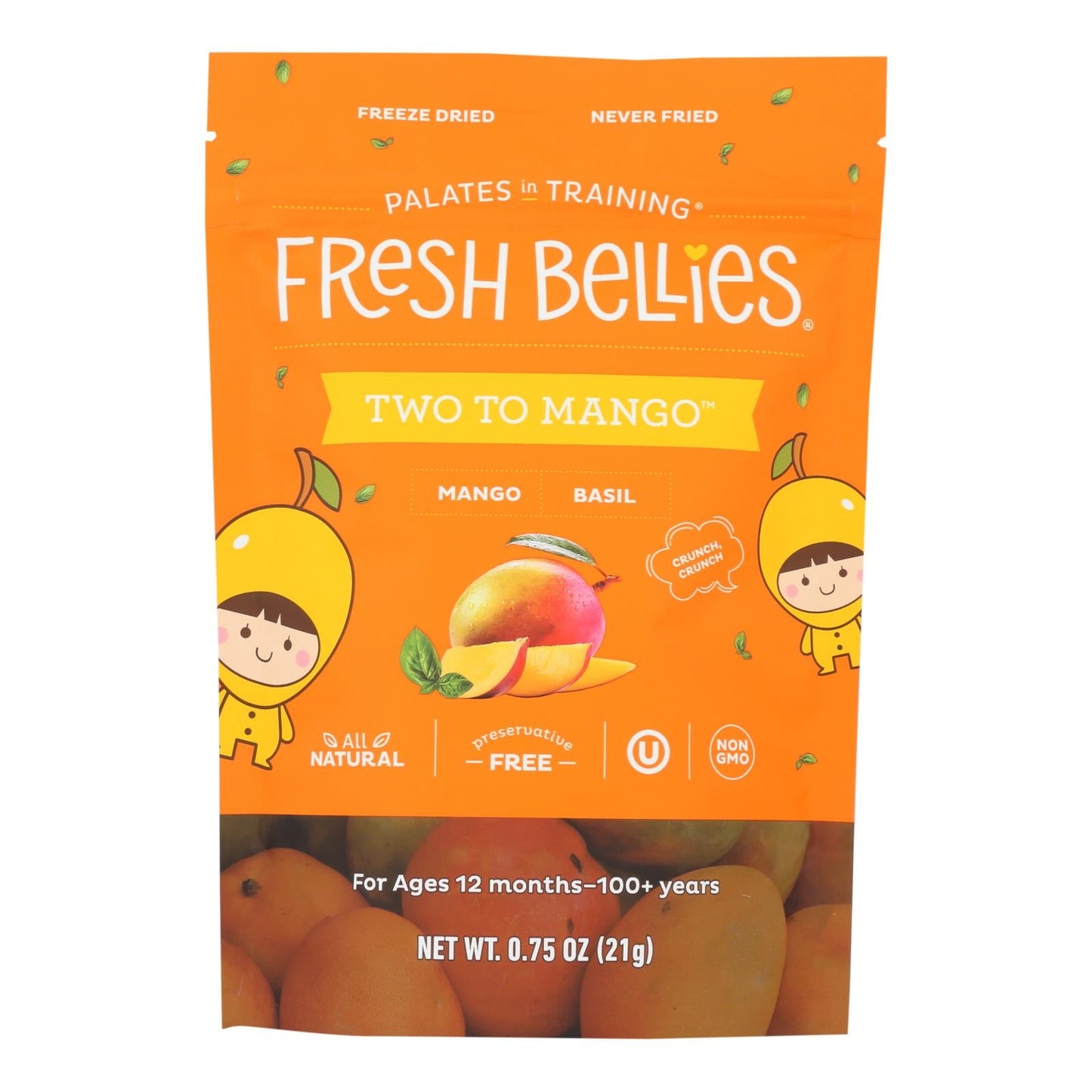 Fresh Bellies Inc. - Toddler Treat Two To Mango - Pack of 6 - .75 Oz