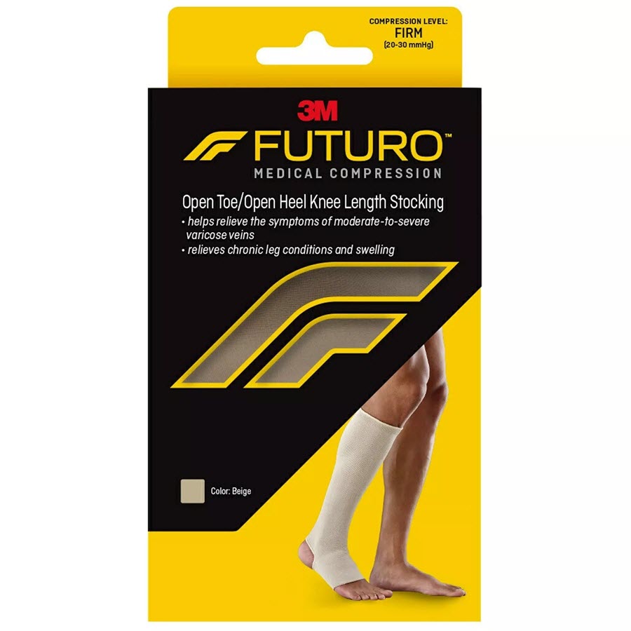 Futuro Unisex Therapeutic Stocking Open Toe Large 1 Pr