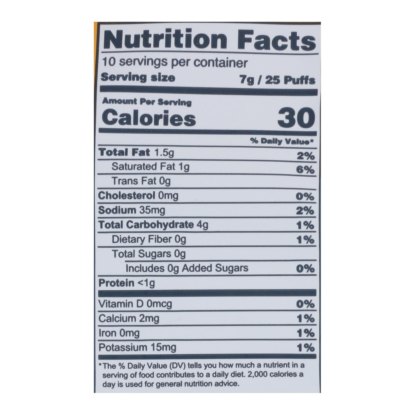Lesser Evil Little Puffs Organic Non-Dairy White Cheddar Snacks, Pack of 5, 2.5oz Each