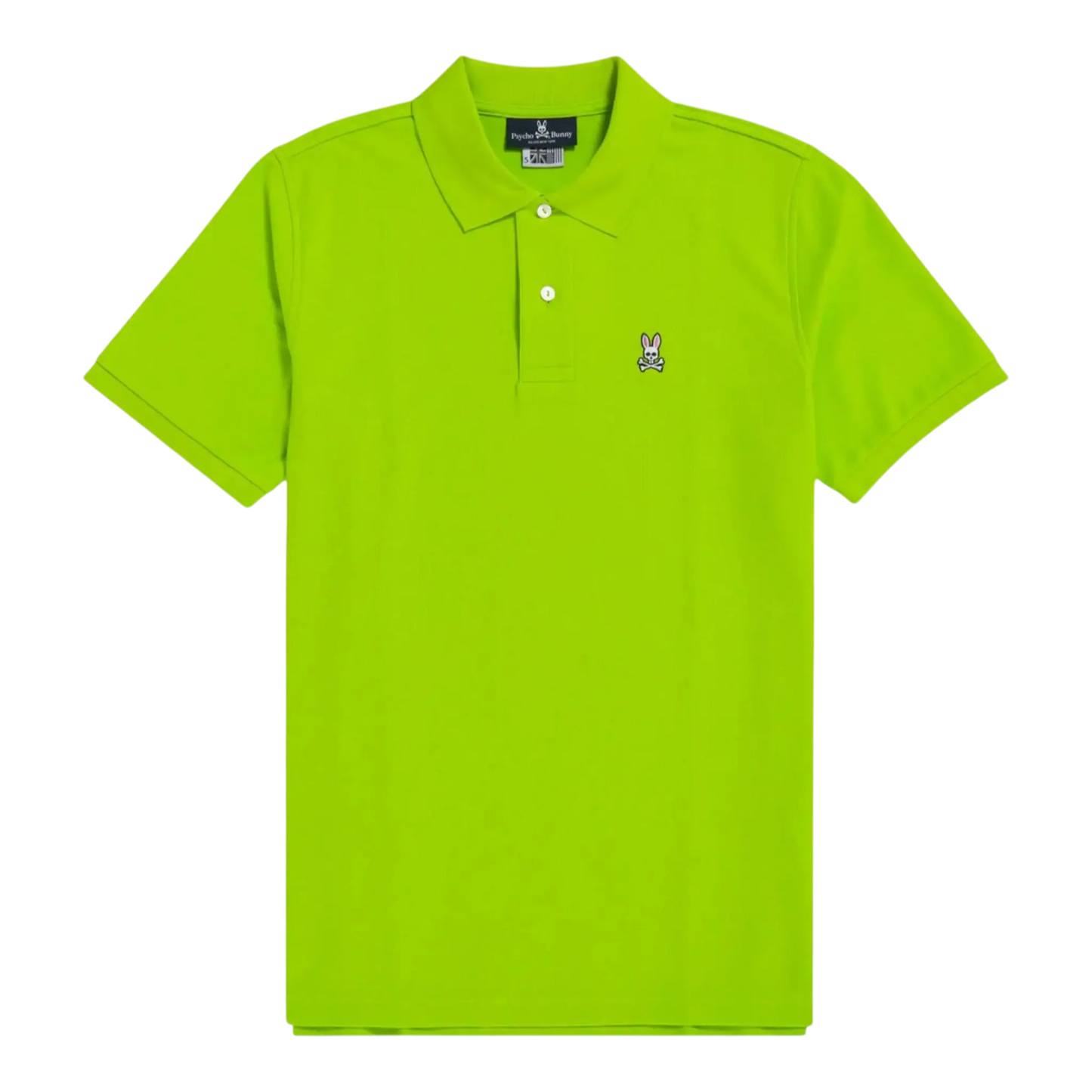 Psycho Bunny Classic Kids Polo Shirt Acid Lime