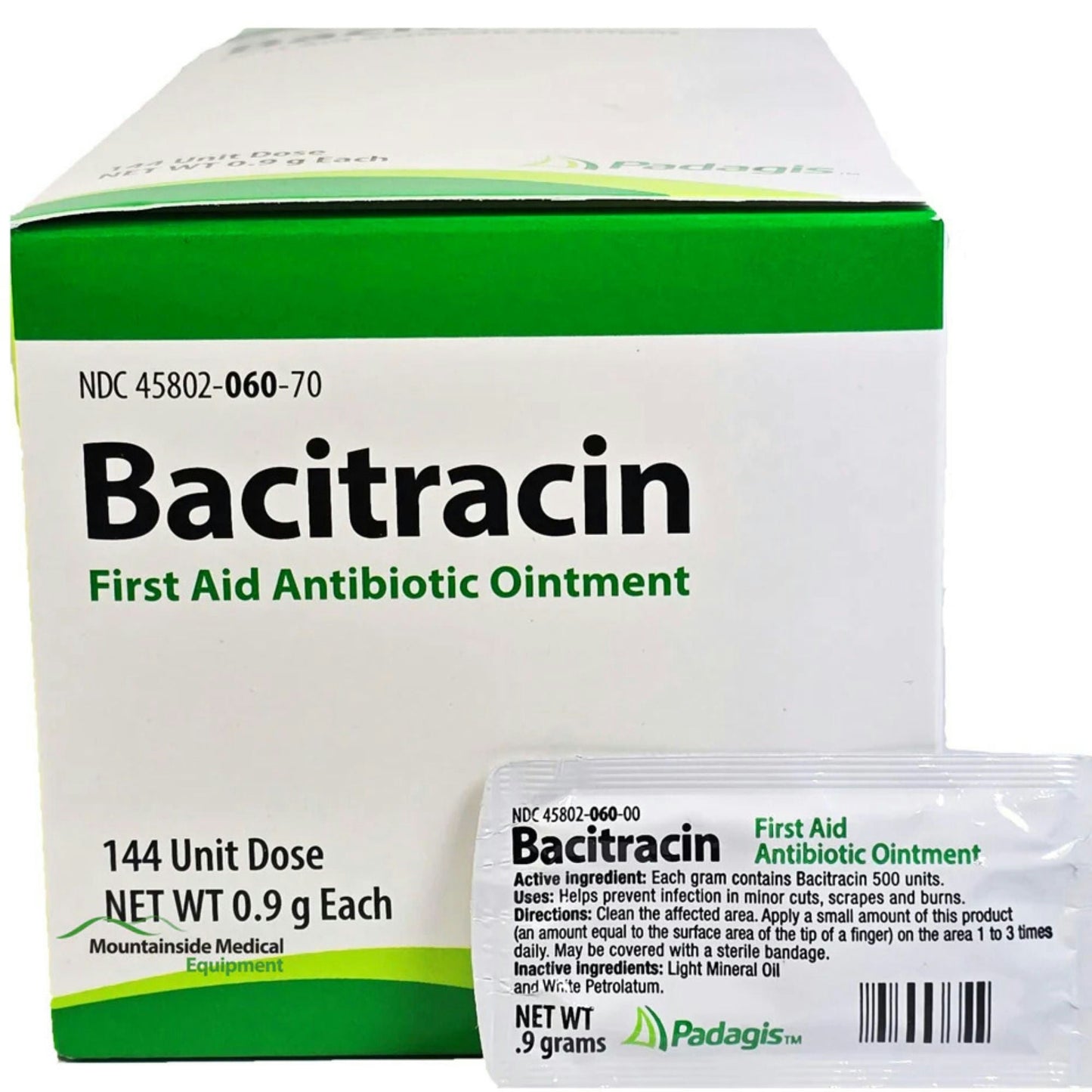 Perrigo Bacitracin Ointment 1gm Unit Dose Foil Packs 144 per Box