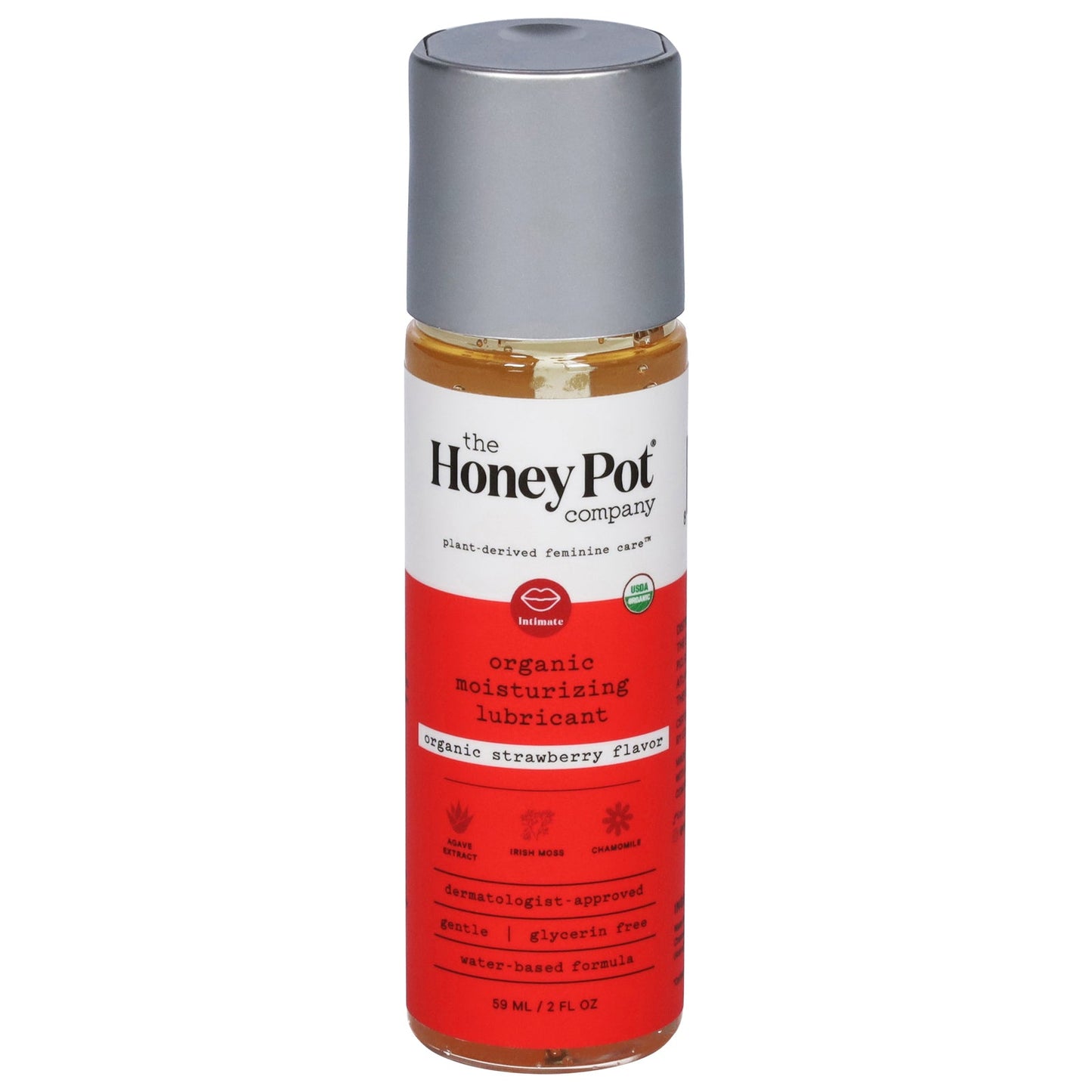 The Honey Pot Organic Water-Based Personal Lubricant Organic Straw - 2 fl oz