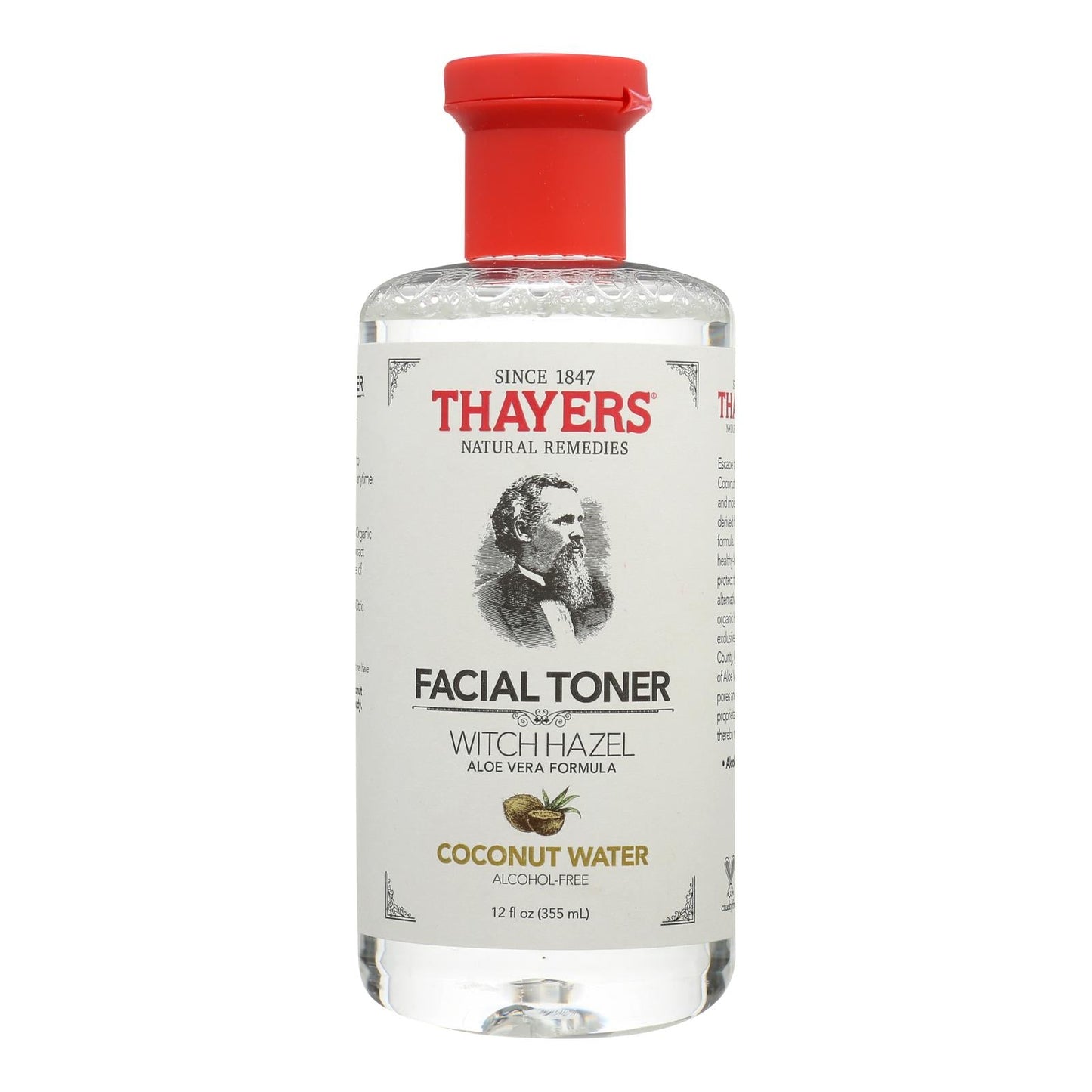 Thayers Natural Remedies Coconut Water Witch Hazel Facial Toner, Alcohol-Free, 12 fl oz
