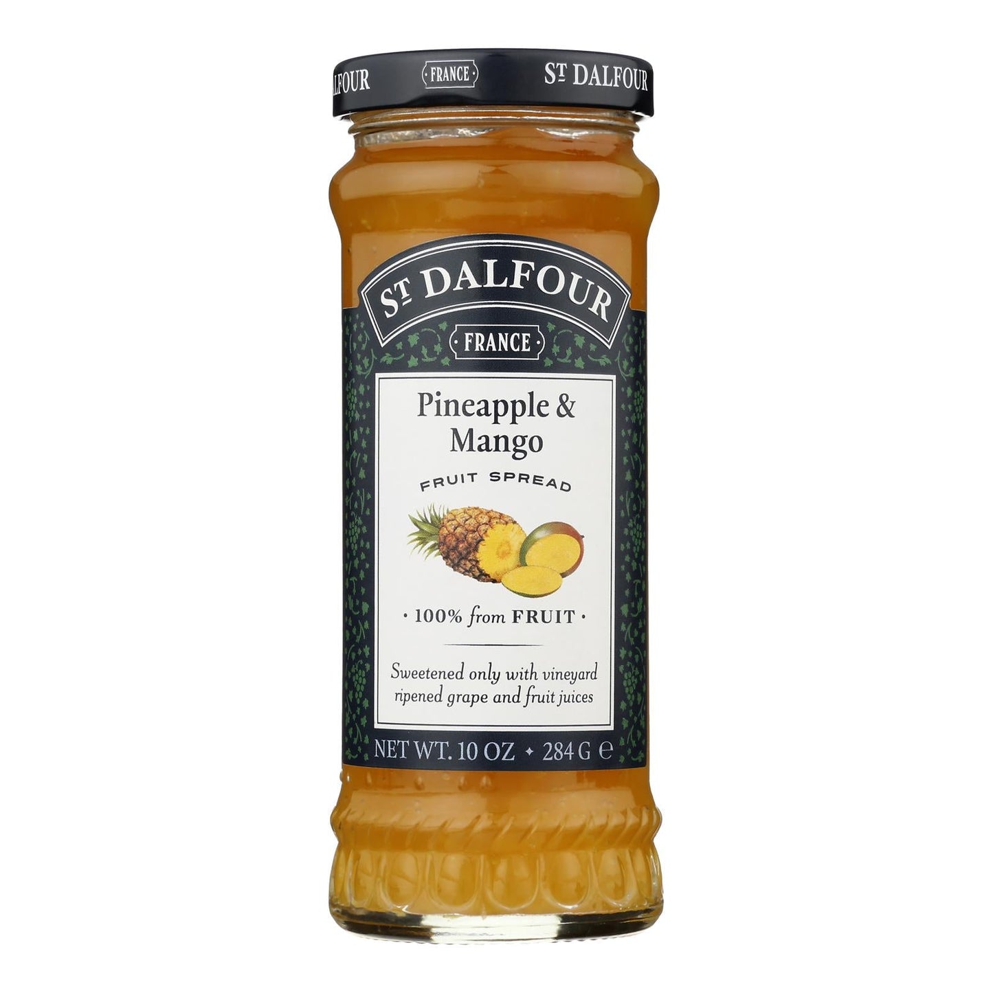 St Dalfour Pineapple Mango Fruit Spread - Deluxe 100% Fruit - 10 Oz - Pack of 6