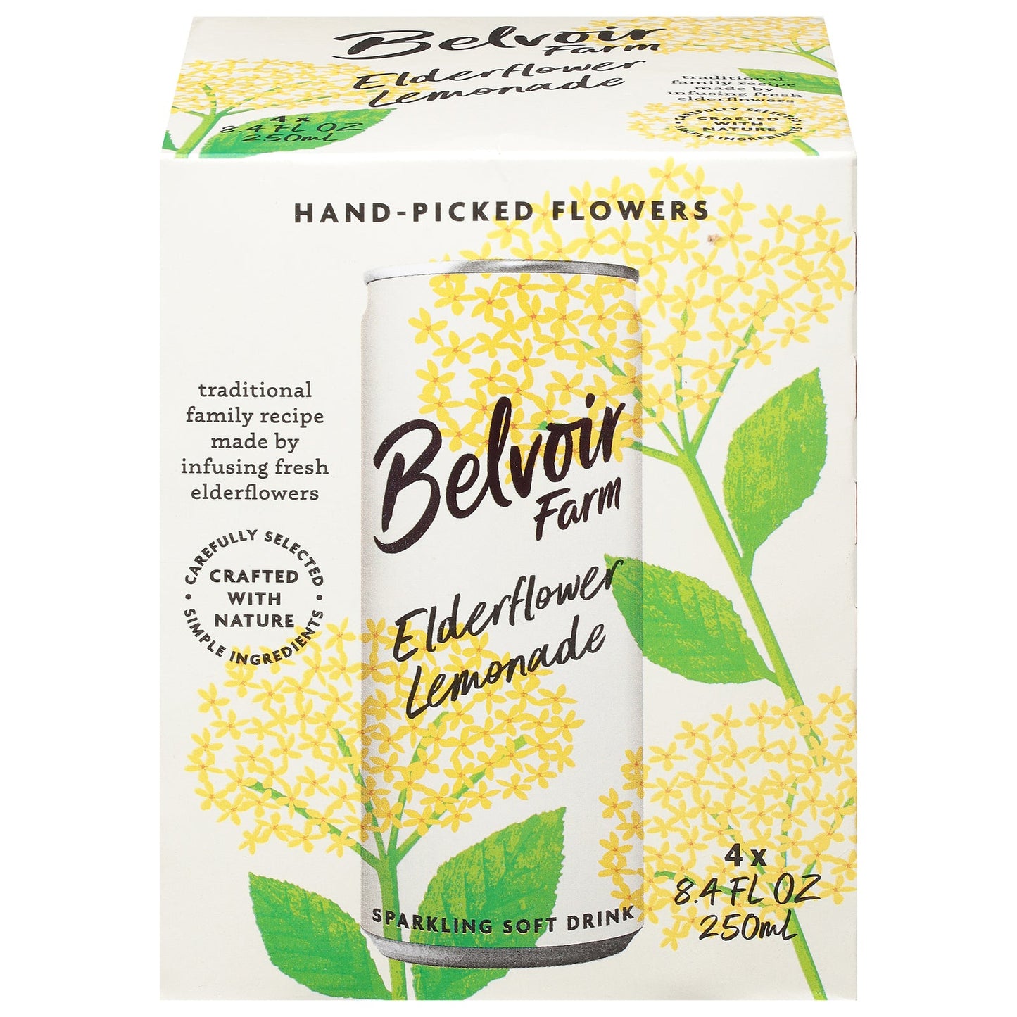 Belvoir Elderflower Lemonade 4pk - (Pack of 6-4/8.4 Fl Oz)