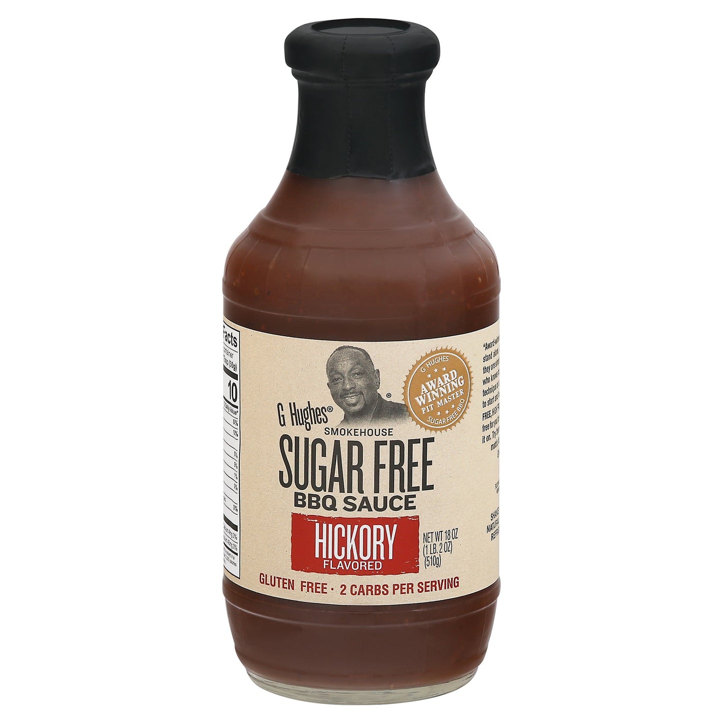 G Hughes Sugar-Free Hickory BBQ Sauce (Pack of 6) - 18 oz - Keto-Friendly & Gluten-Free