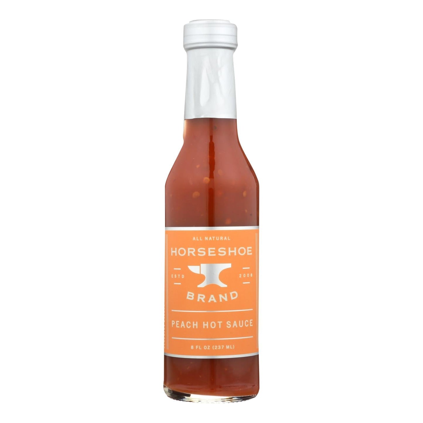 Horseshoe Brand Peach Hot Sauce (Pack of 6) - Sweet & Spicy Flavor
