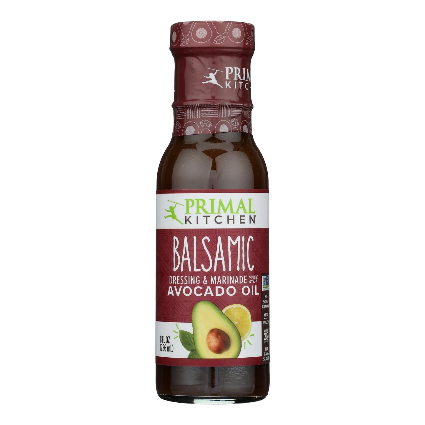 Primal Kitchen Balsamic Vinaigrette & Marinade - Pack of 6 - 8 fl oz - Healthy Salad Dressing