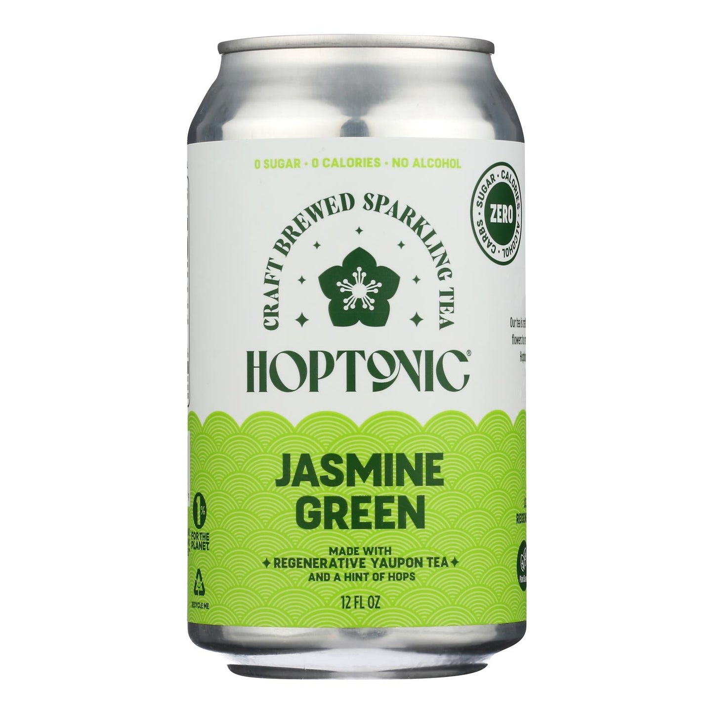 Hoptonic Tea Organic Sparkling Jasmine Tea - 12 fl oz (Pack of 12)