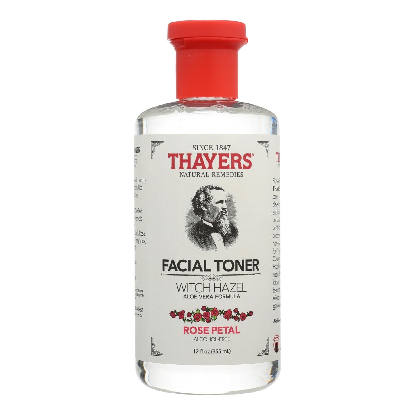 Thayers Witch Hazel Rose Petal Facial Toner, Alcohol-Free, 12 fl oz