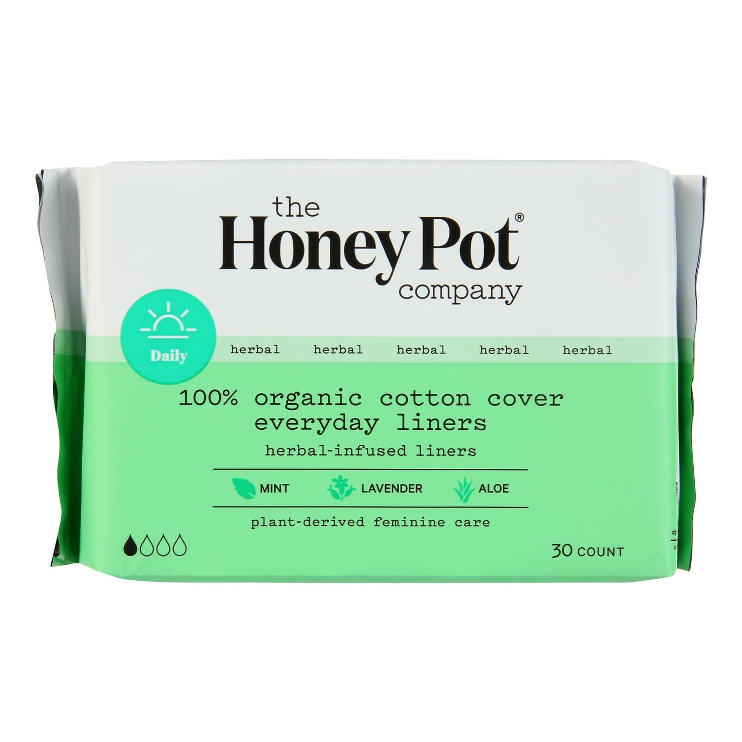 The Honey Pot Company Everyday Herbal Pantiliners - 30 Count