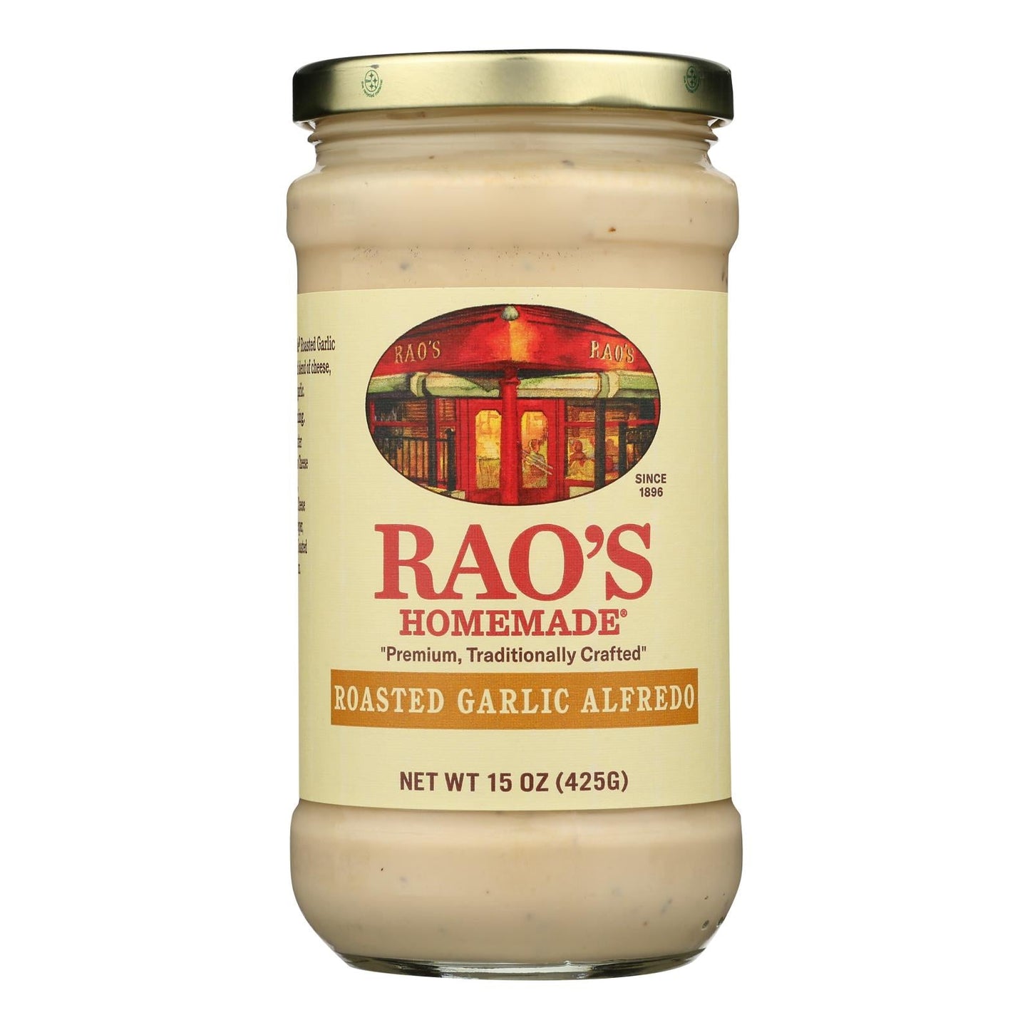 Rao's Roasted Garlic Alfredo Sauce - 6 x 15 oz - Authentic Italian Flavor