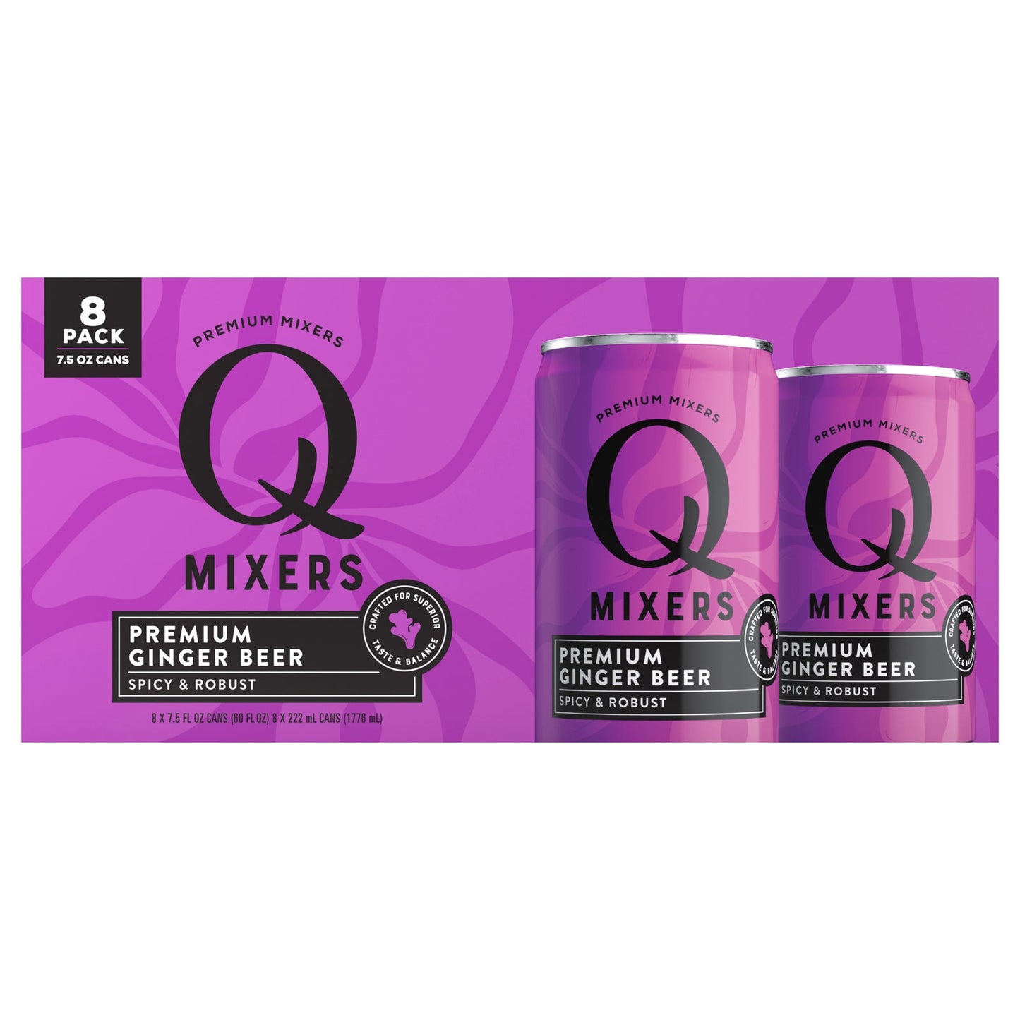 Q Drinks Ginger Beer - 8 Pack - 7.5 fl oz - Premium Mixer