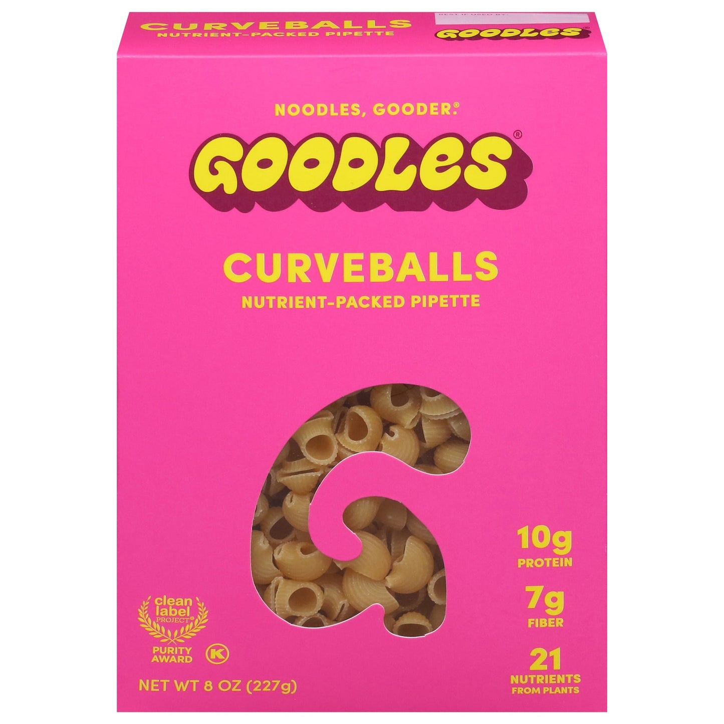 Goodles Curveballs Pasta, Classic Cheddar, 12 of 8 oz Each