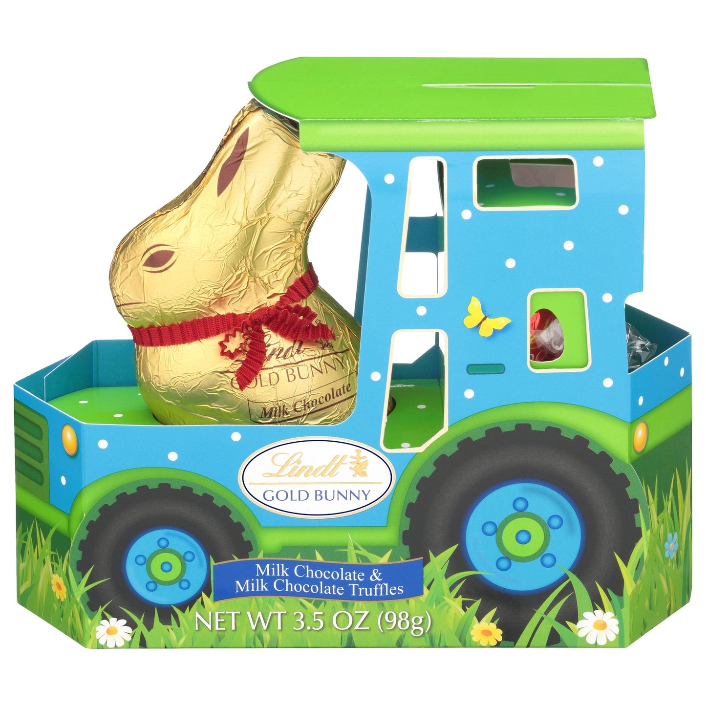 Lindt Gold Bunny Milk Chocolate Tractor - Pack of 8 (3.5 Oz Each)