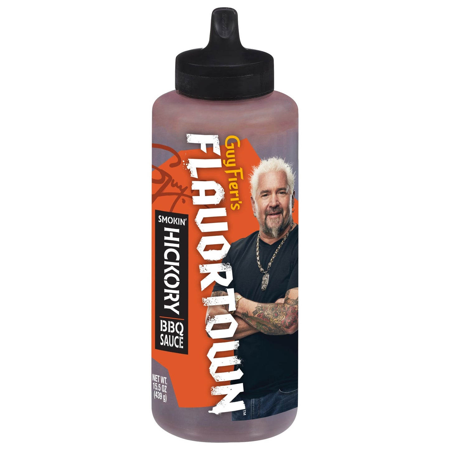 Flavortown Hickory BBQ Sauce (Pack of 6) 15.5 oz - Authentic Smoky Flavor