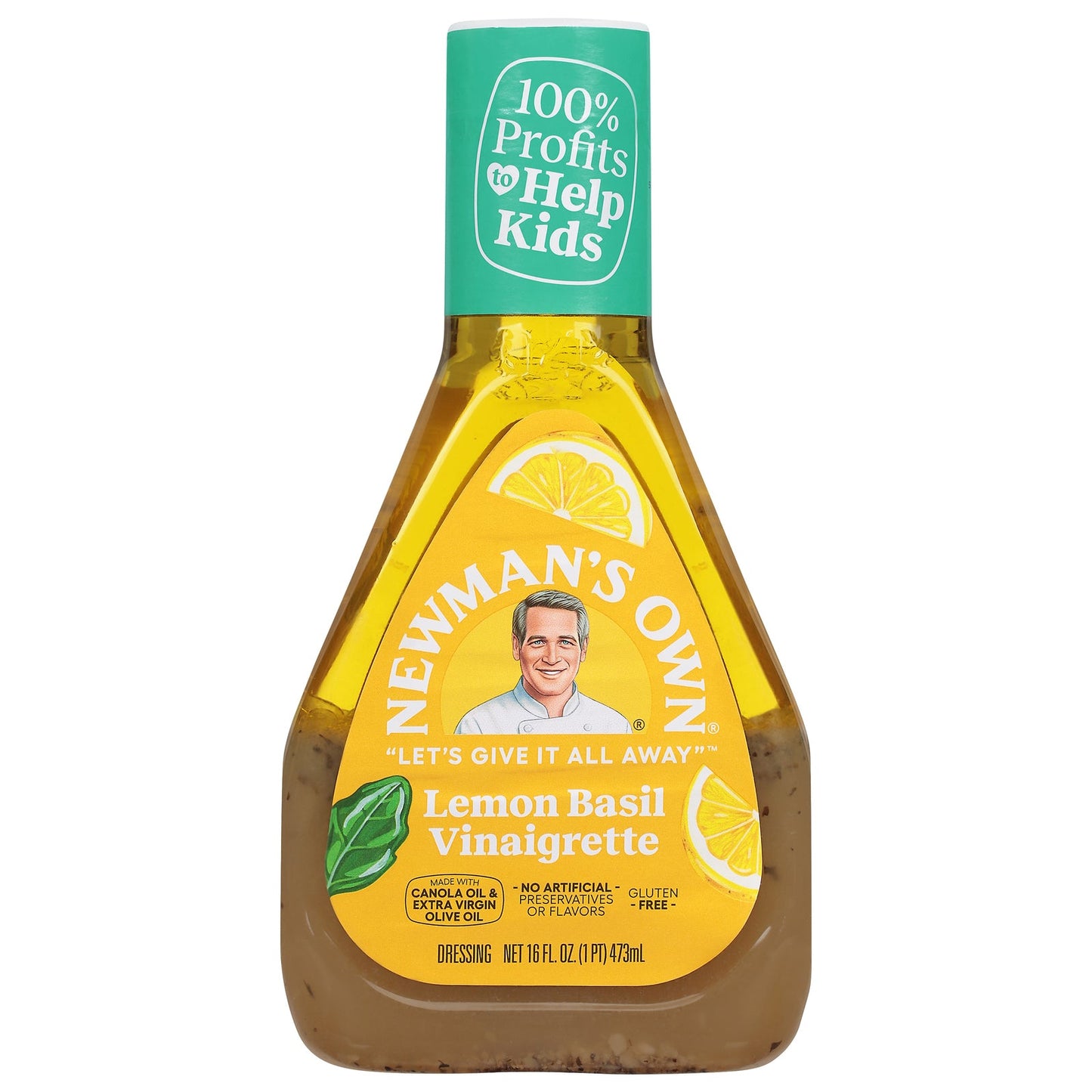 Newman's Own Lemon Basil Vinaigrette Dressing, 6 x 16 fl oz - Pack of 6