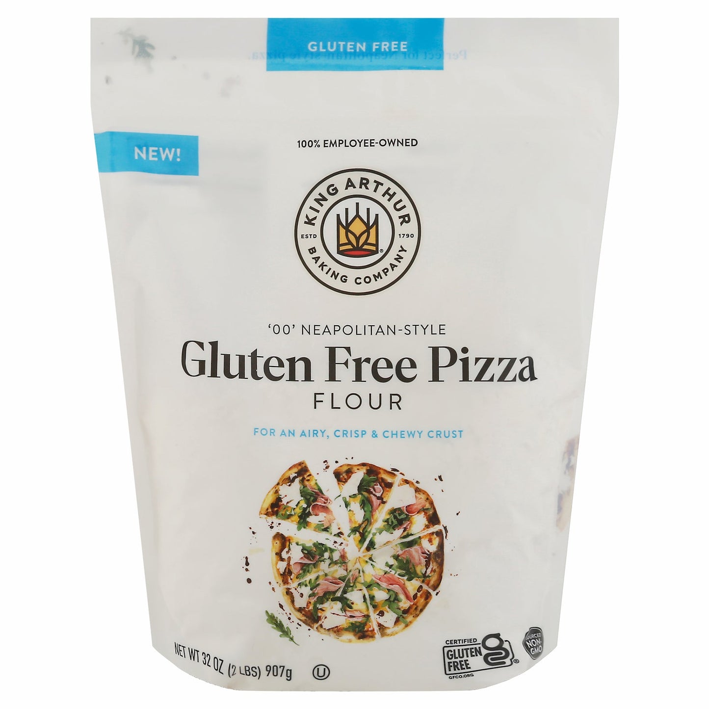 King Arthur Baking Company Pizza Flour, 4 x 2 Lb Bags