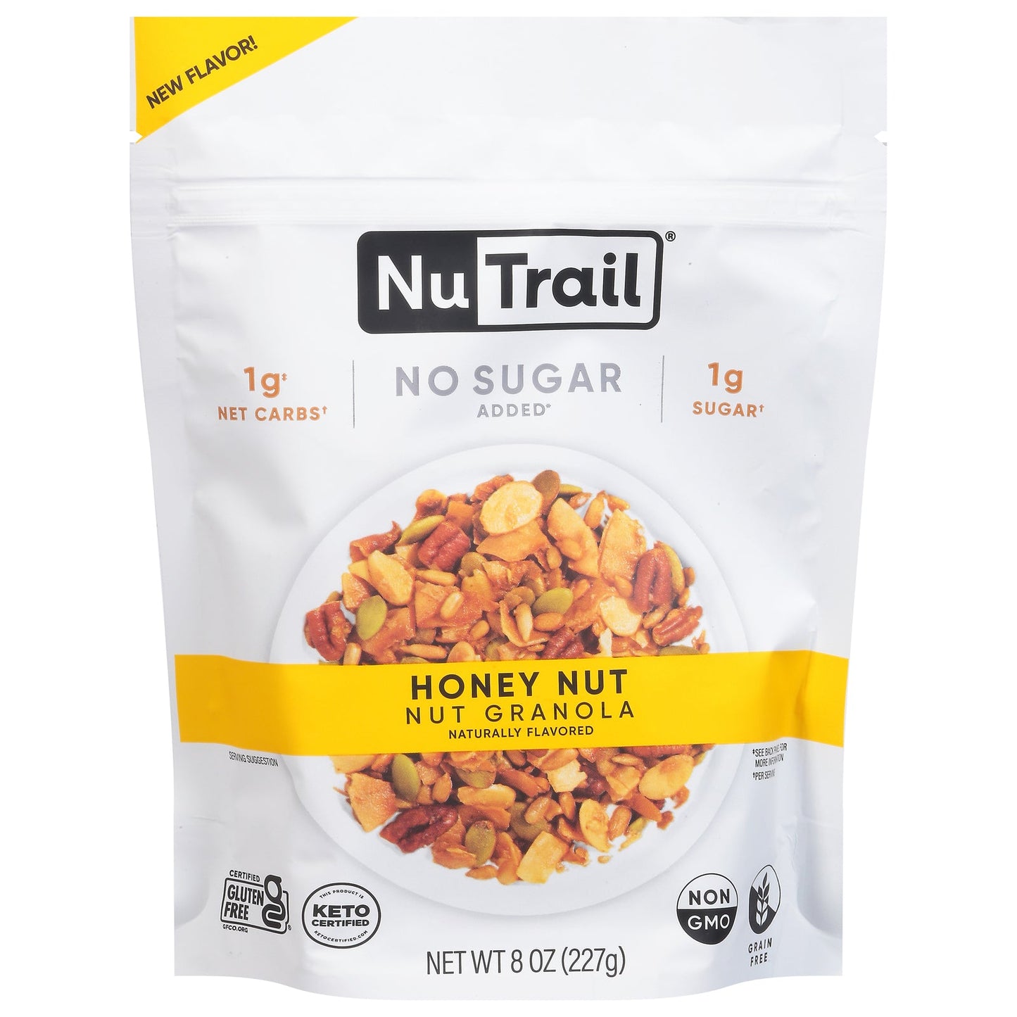 Nutrail Granola Honey Nut - 6 x 8 Oz - Breakfast Cereal Snack