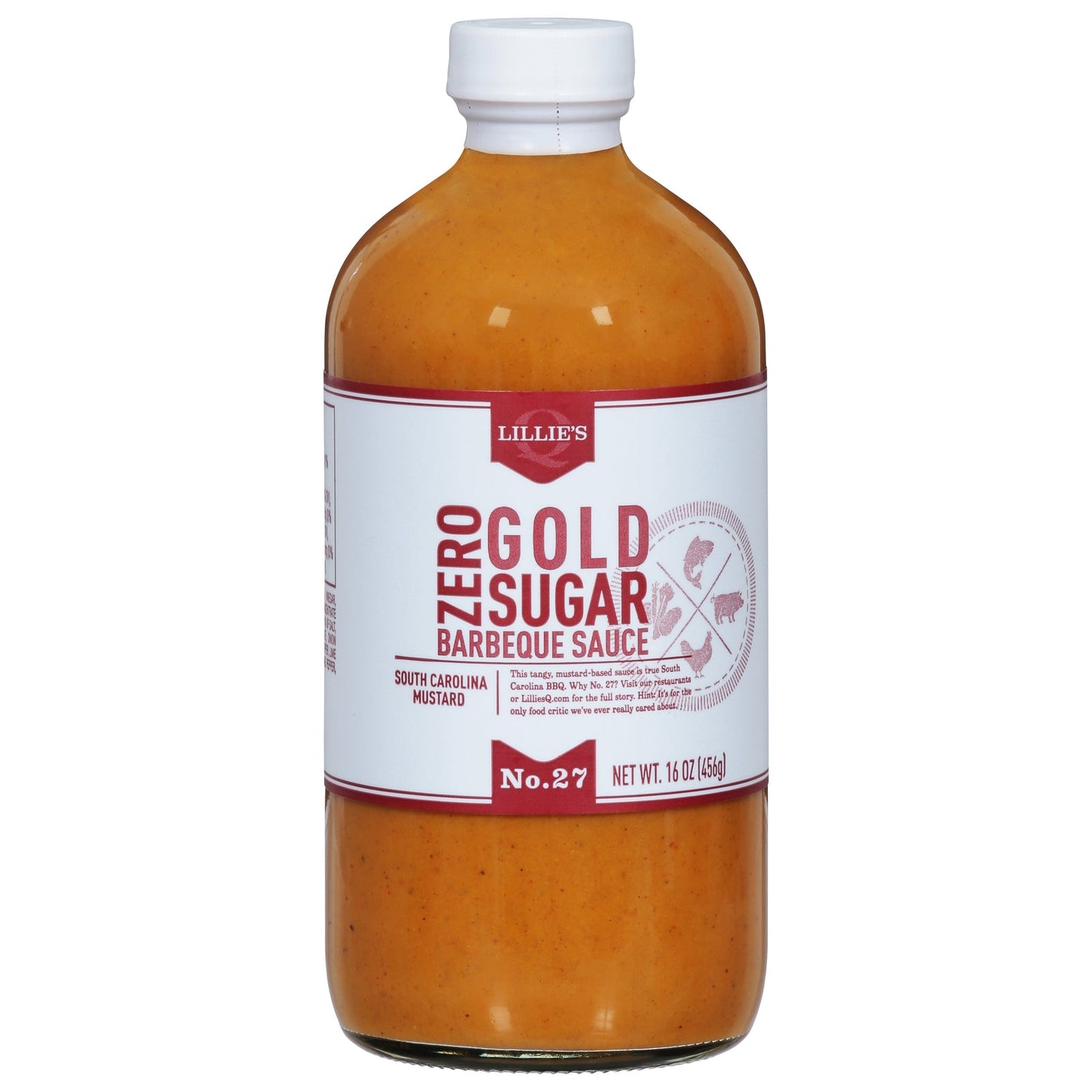 Lillie's Q Carolina Gold BBQ Sauce, Sweet & Tangy, 6 x 16 oz