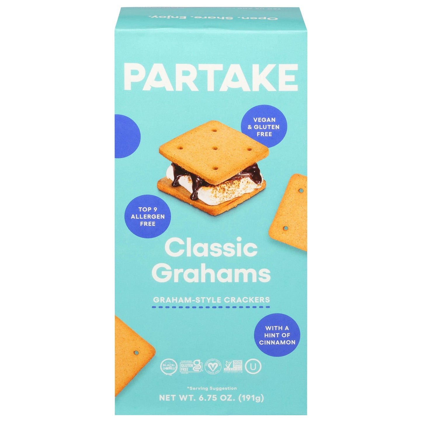 Partake Foods Classic Graham Crackers, 6.75 Oz (Case of 6)