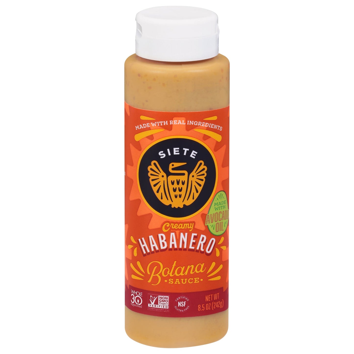 Siete Habanero Botana Sauce (Pack of 8) - 8.5 oz - Spicy & Tangy