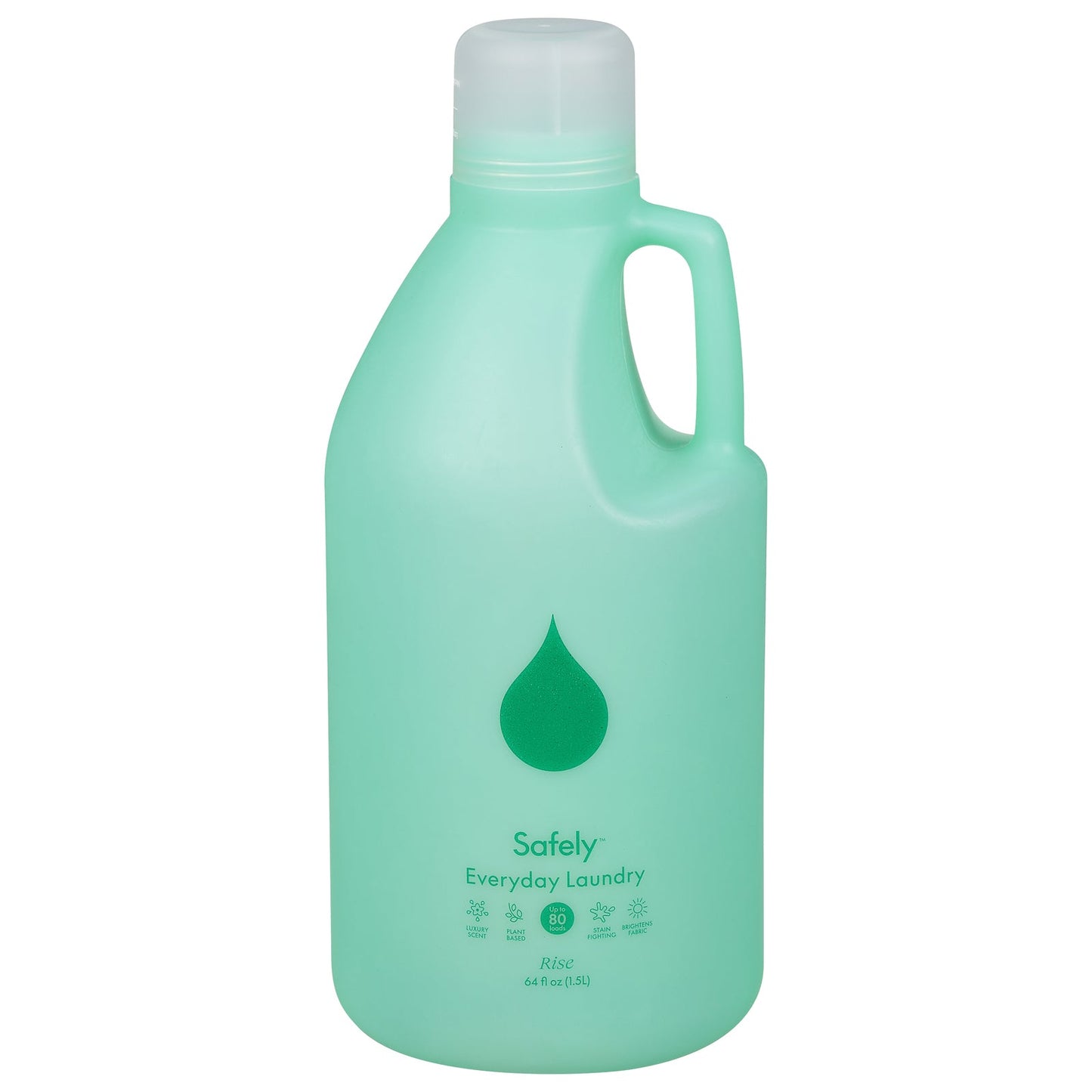 Safely - Liquid Laundry Detergent Rise, 64 fl oz (Pack of 4) - Plant Based Formula
