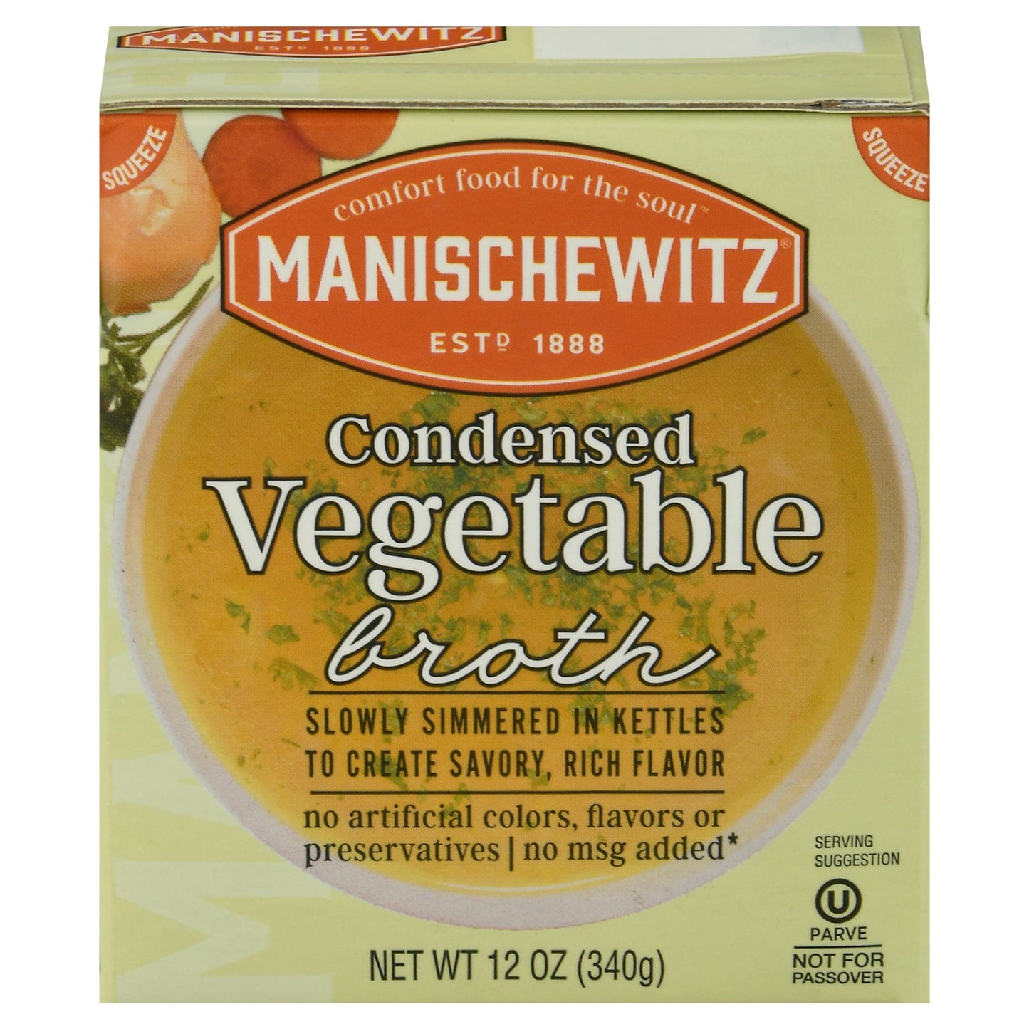 Manischewitz Vegetable Broth Condensed, 12 oz (Pack of 12)