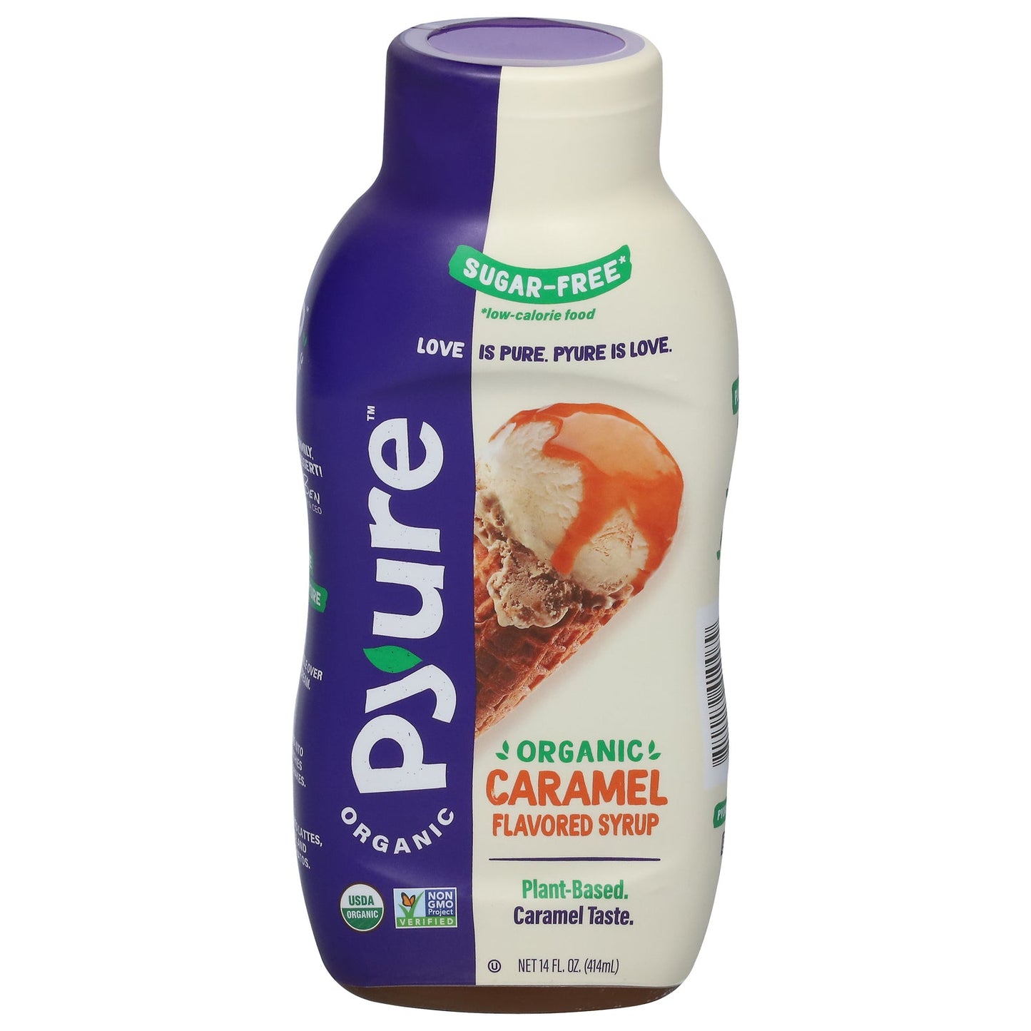 Pyure Sugar-Free Caramel Syrup (Pack of 6 - 14 fl oz ) - Keto Friendly, Zero Calorie Sweetener
