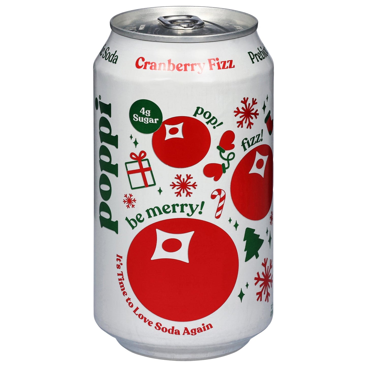 Poppi Prebiotic Soda Cranberry Fizz, 12 fl oz (12 Pack)