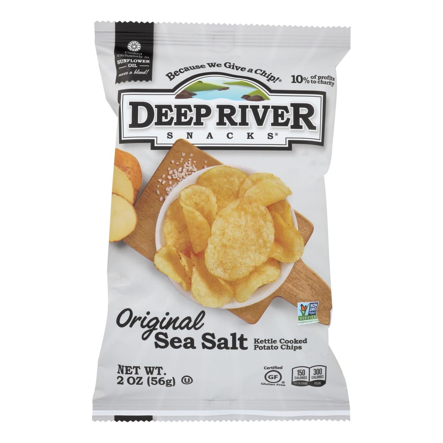 Deep River Snacks Original Sea Salt Kettle Chips - Case Of 24 - 2 Oz