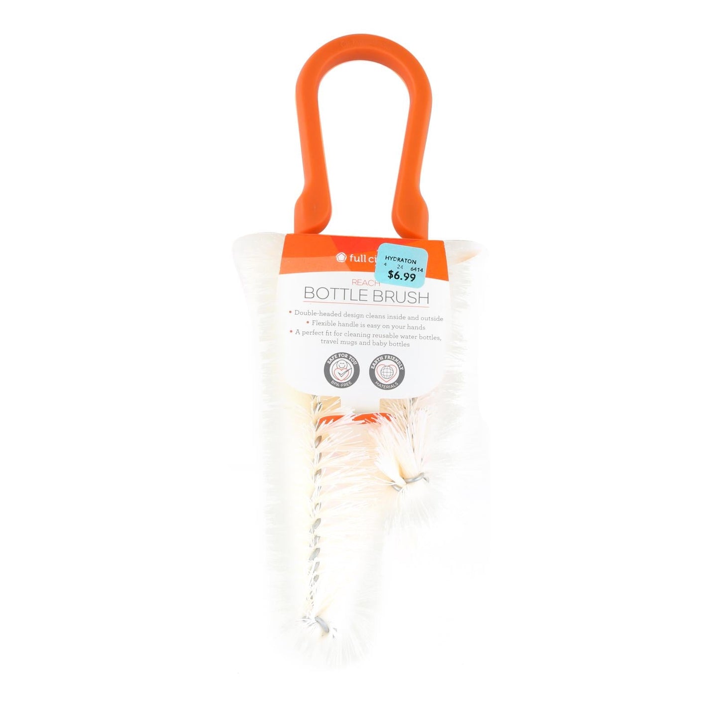 Full Circle Home R Bottle Brush - Earth-Friendly Recycled Cleaning Tool for Water Bottles, Coffee Mugs & Baby Bottles